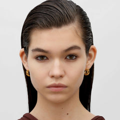 RSNY Diamond Textured Love Earrings - R2066B