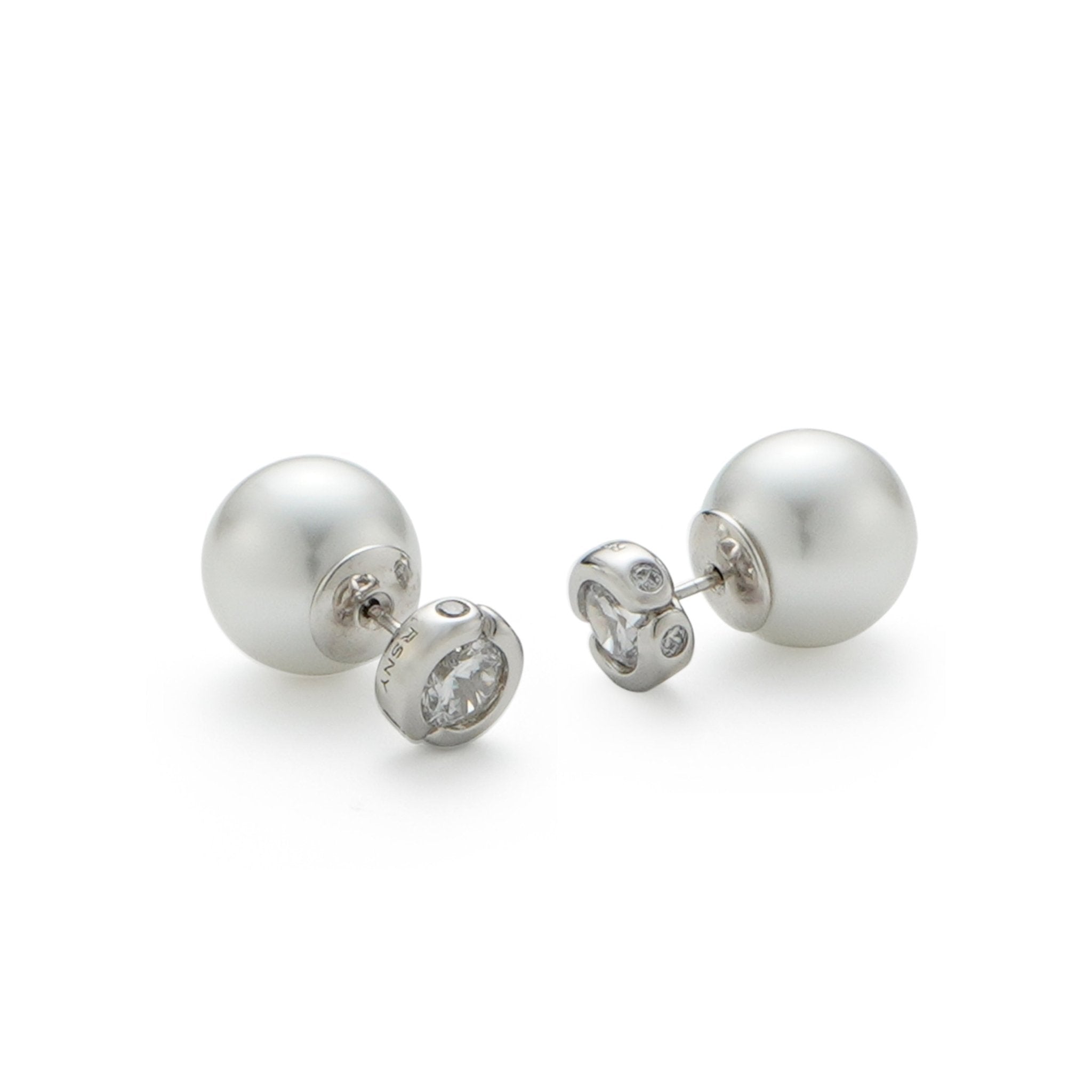 RSNY double head pearl stud earrings - R2028A
