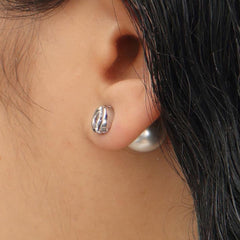 RSNY double head pearl stud earrings - R2028A