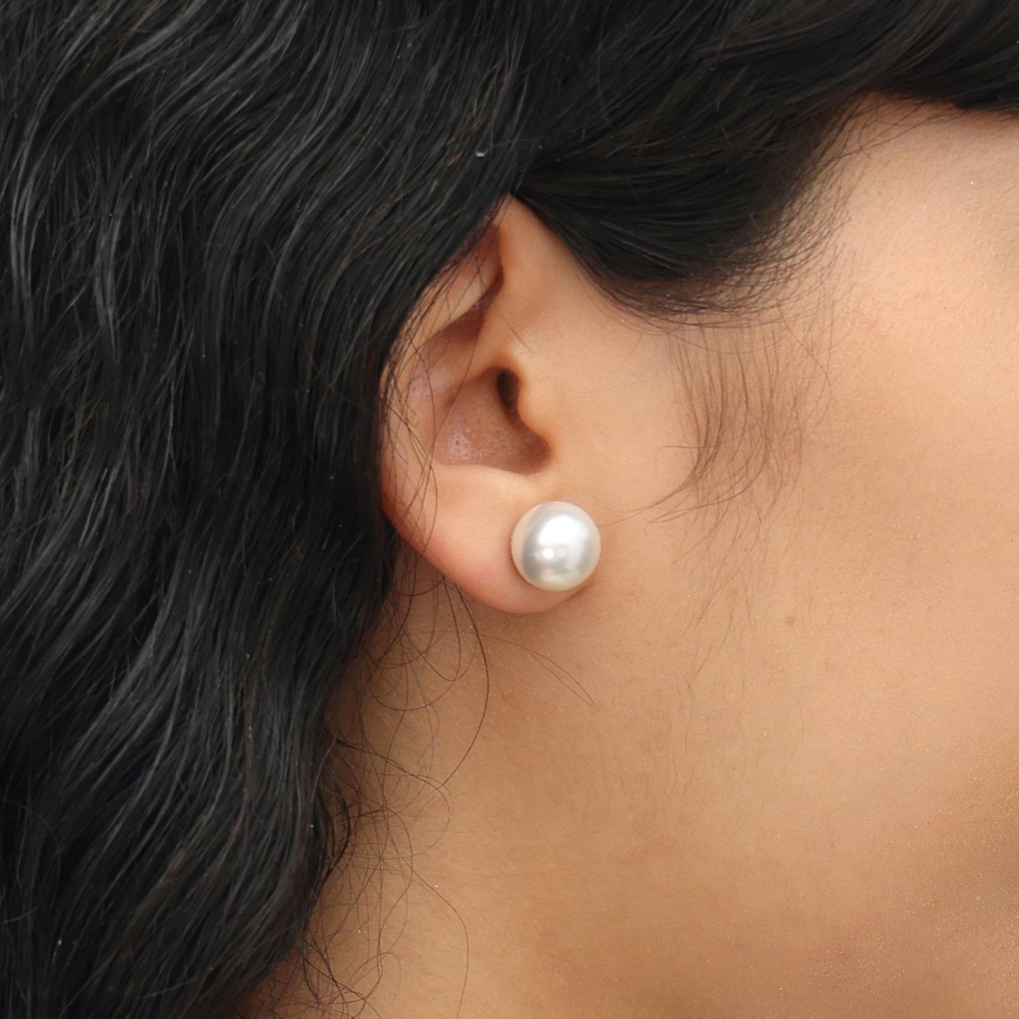 RSNY double head pearl stud earrings - R2028A