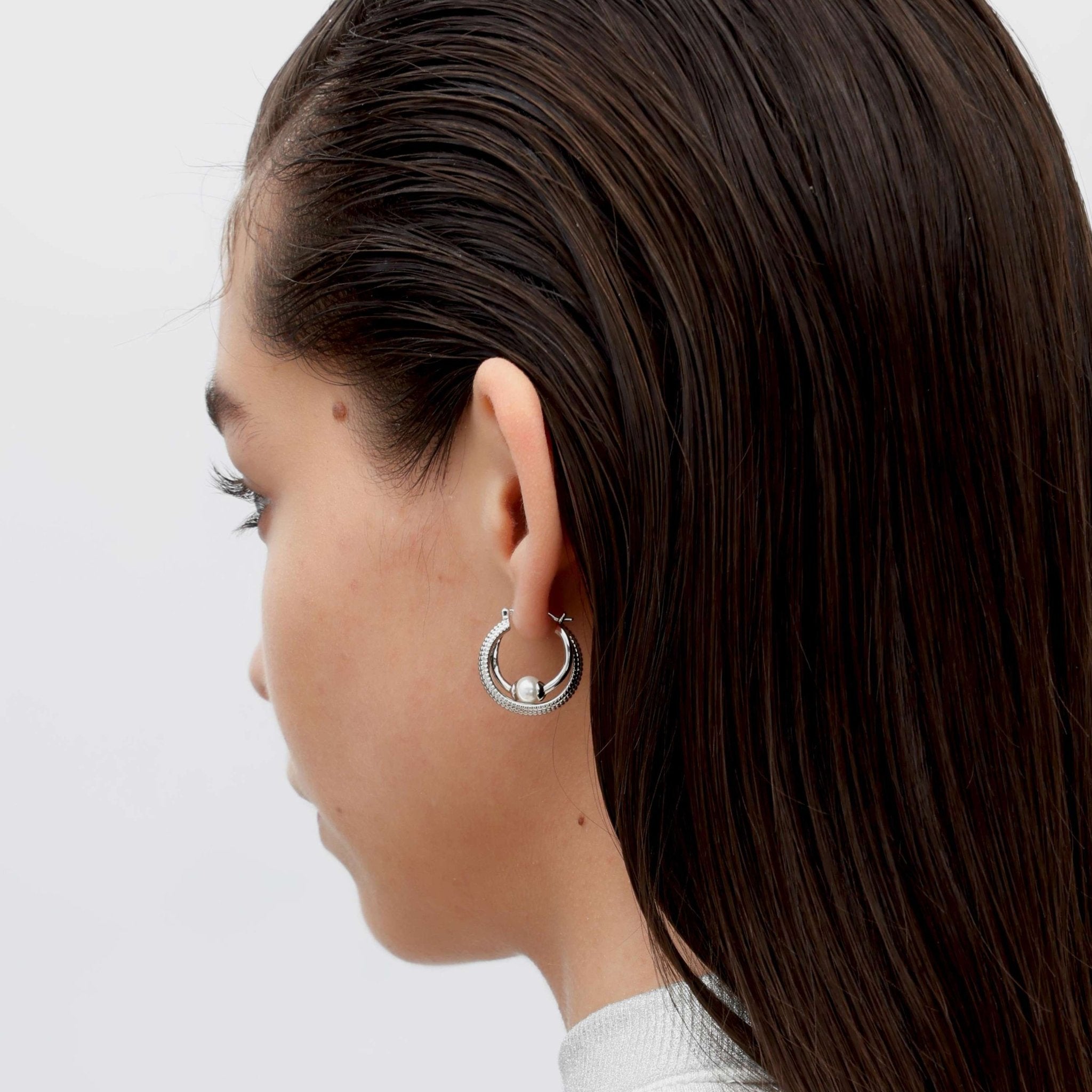 RSNY double pearl earrings - R2139A