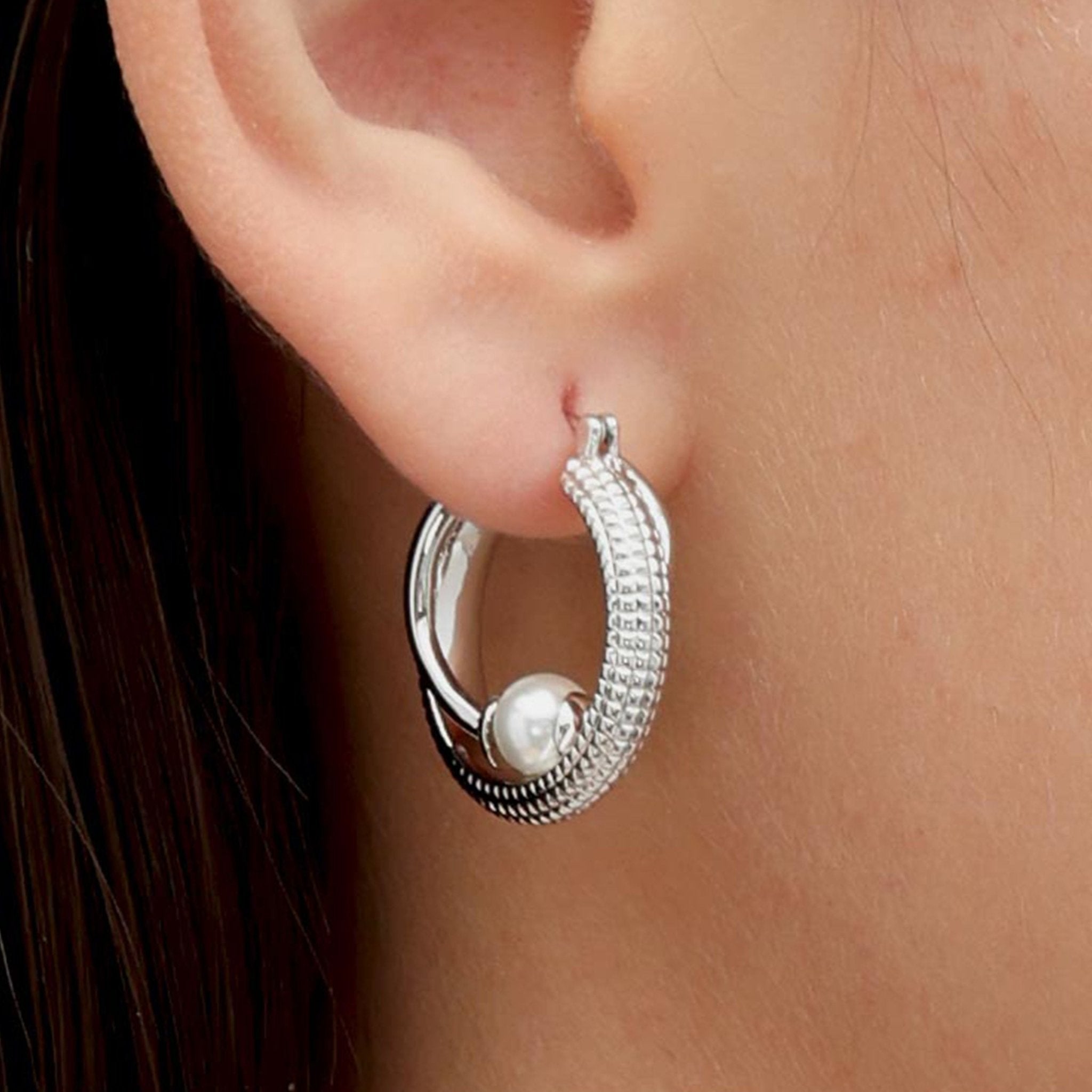 RSNY double pearl earrings - R2139A