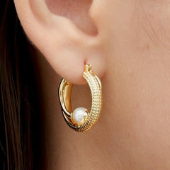 RSNY double pearl earrings - R2139B
