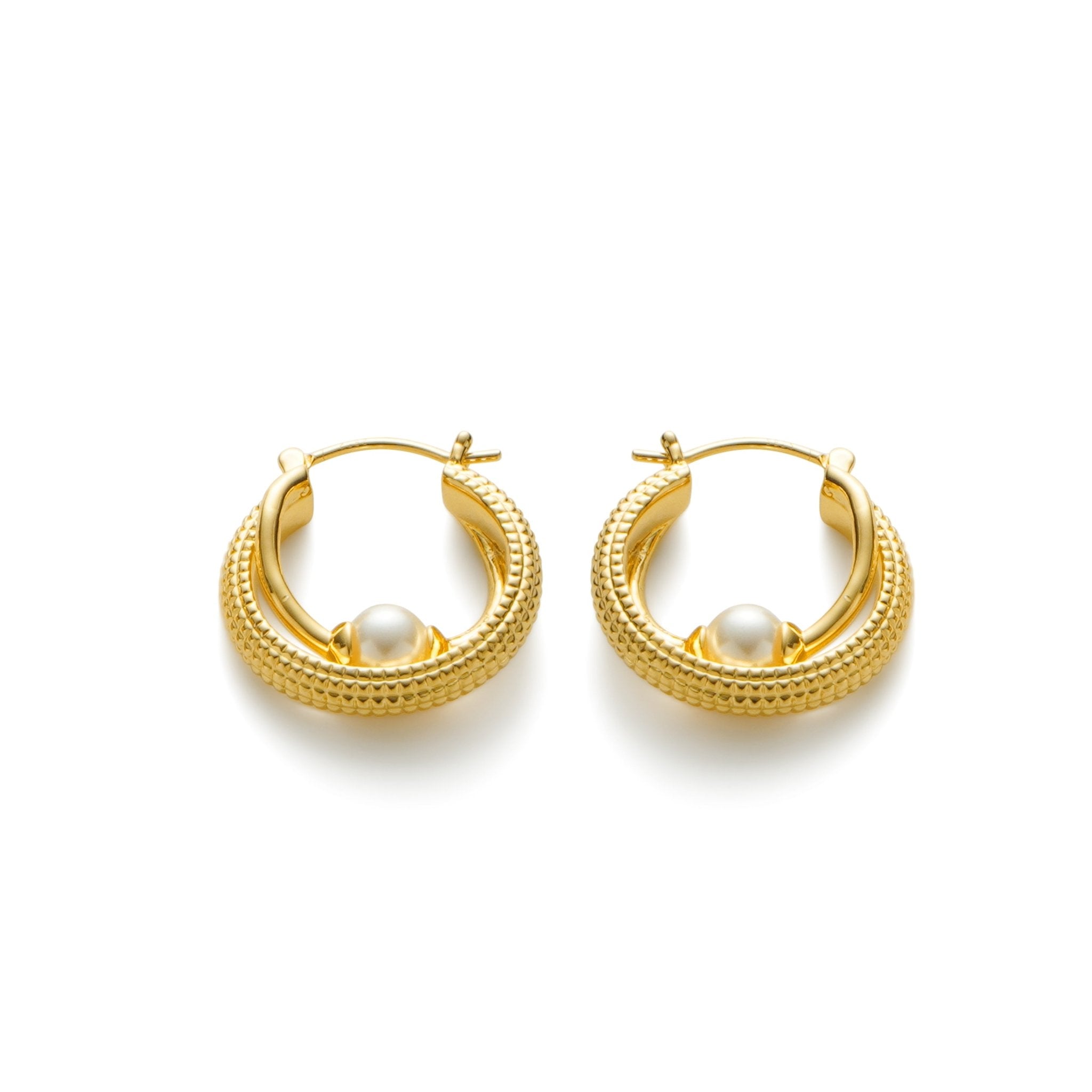 RSNY double pearl earrings - R2139B