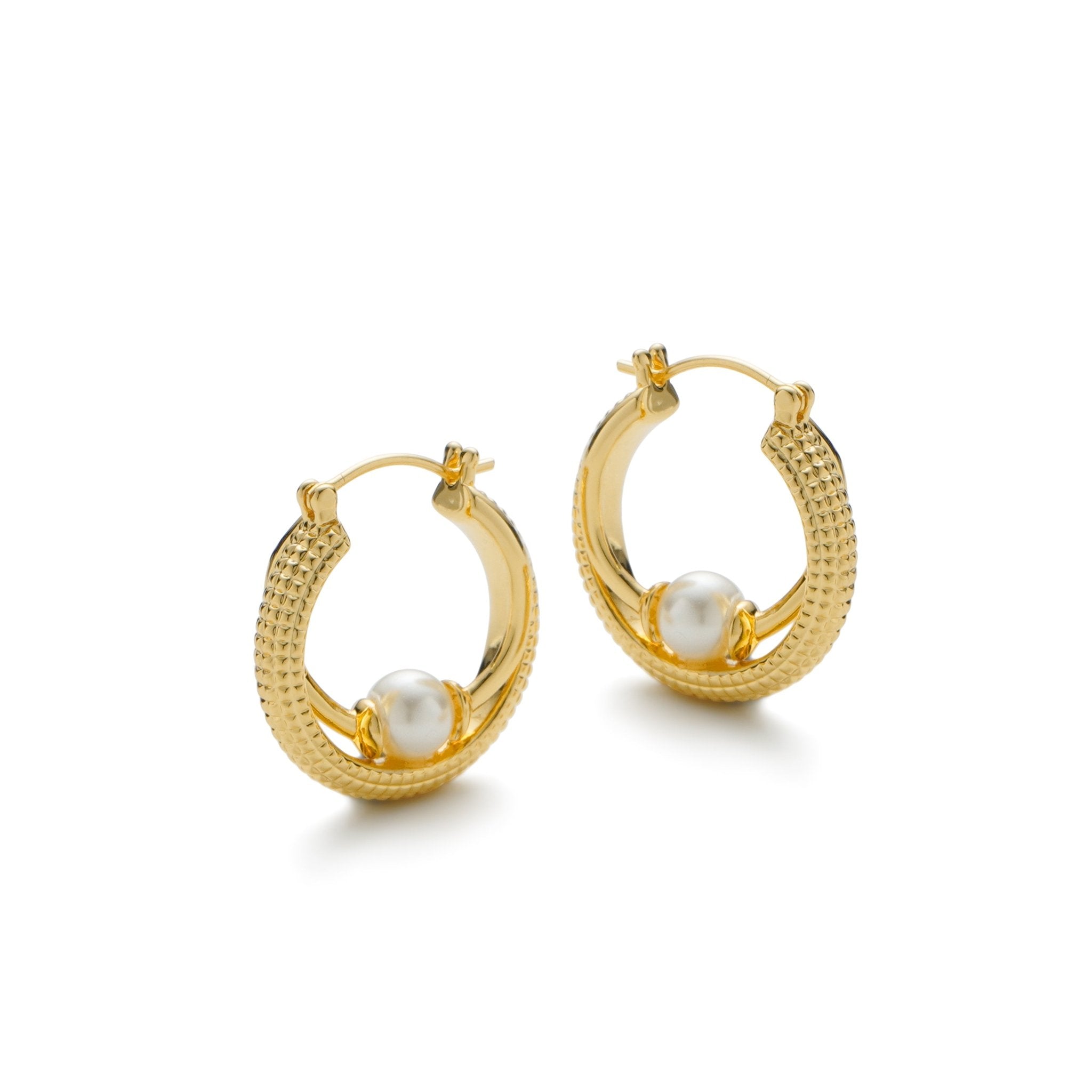 RSNY double pearl earrings - R2139B