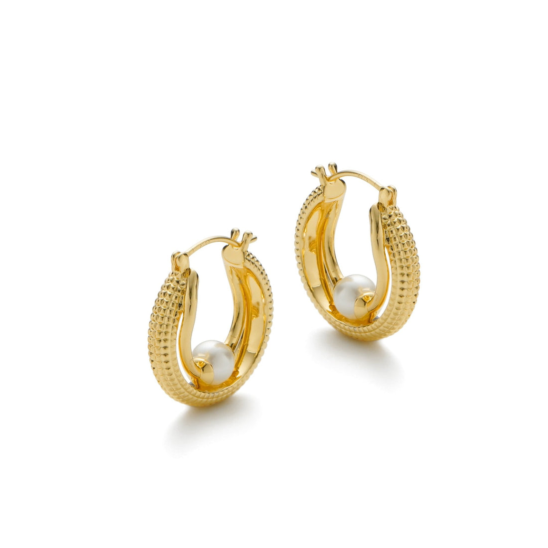 RSNY double pearl earrings - R2139B