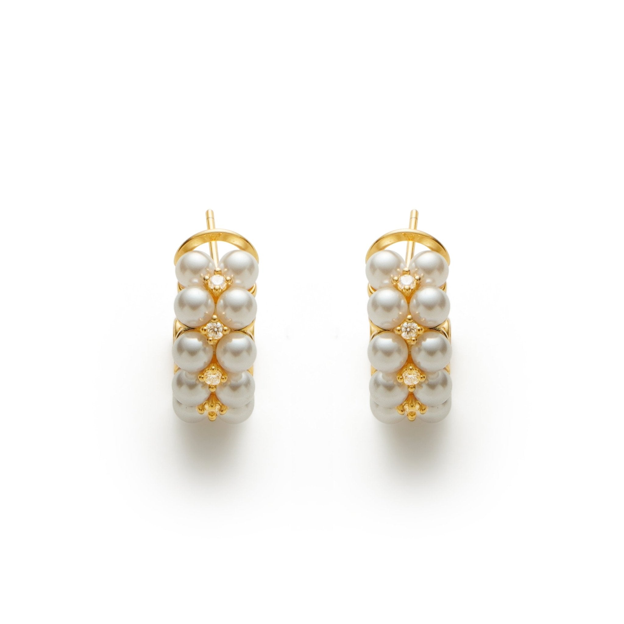 RSNY double pearl earrings - R2164B
