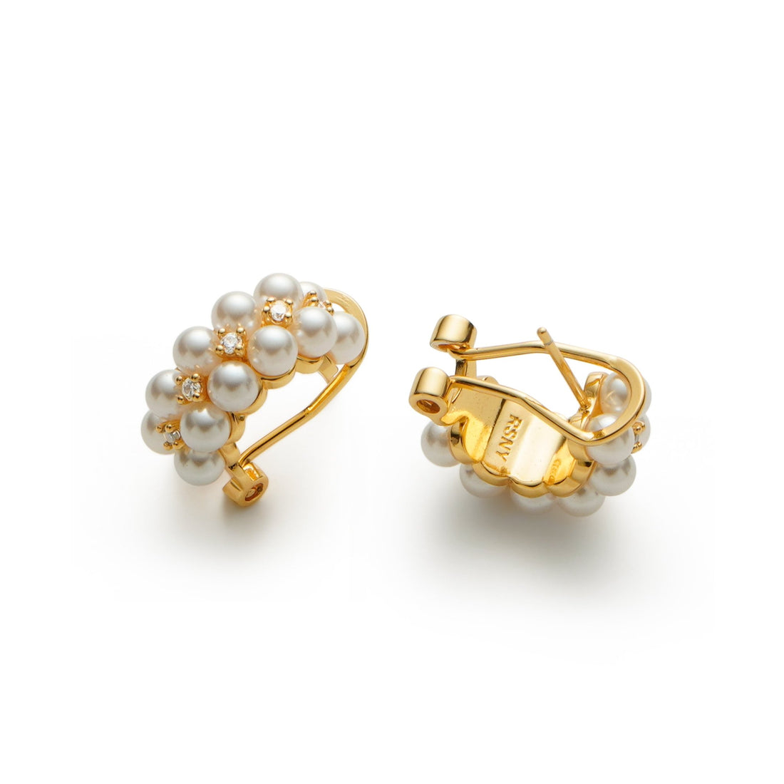 RSNY double pearl earrings - R2164B