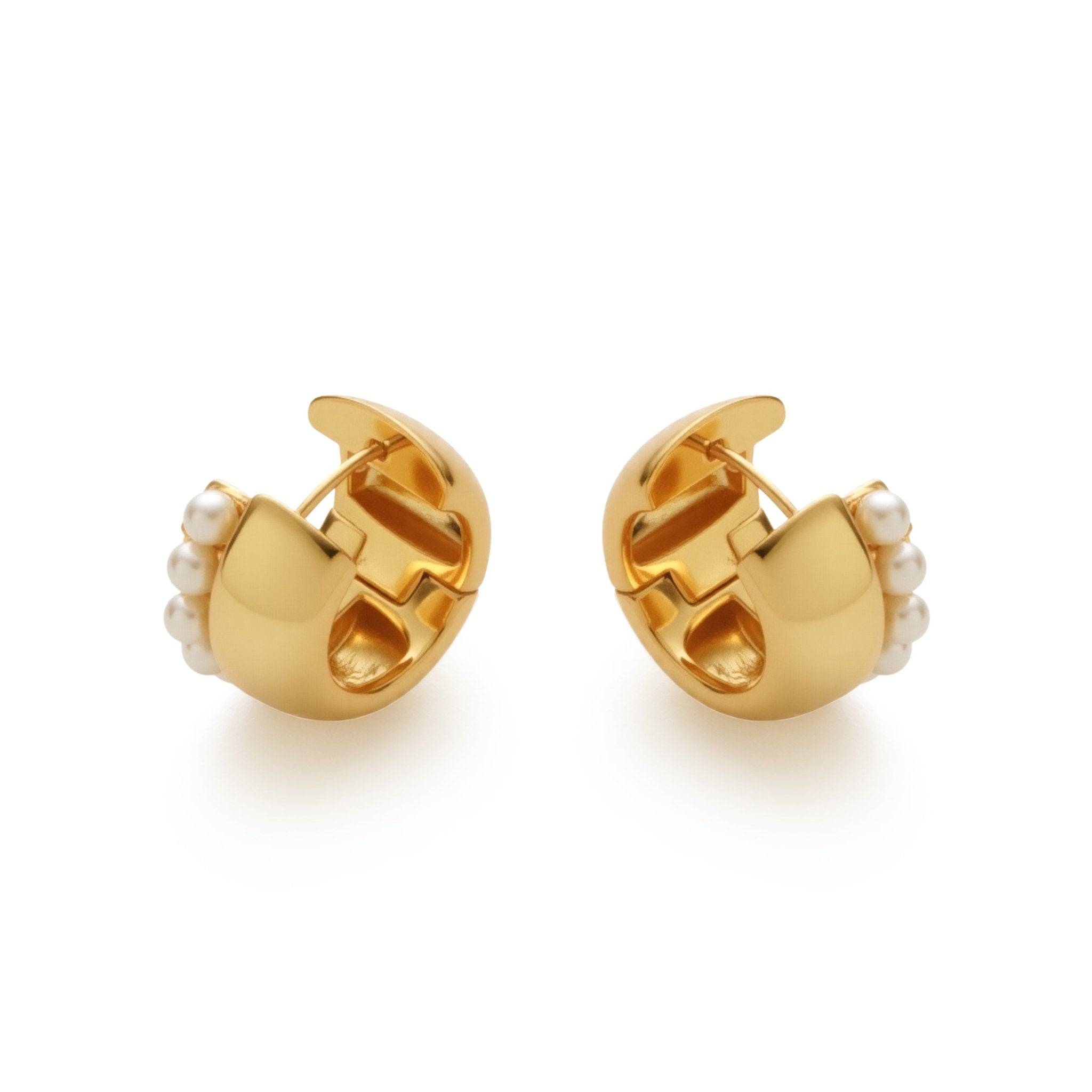 RSNY double pearl earrings - R2170B