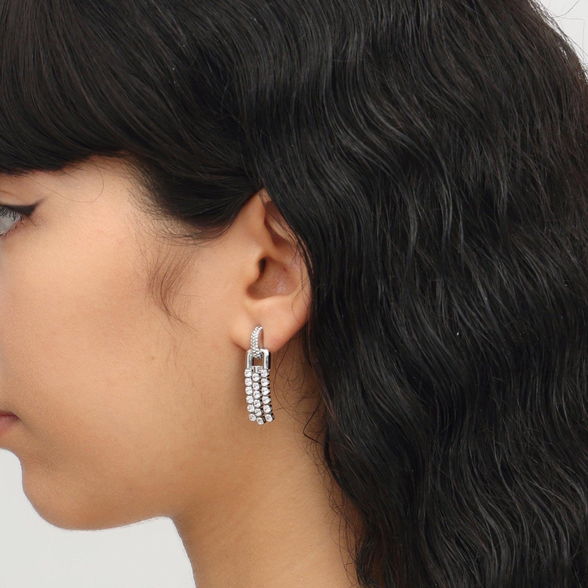 RSNY fringed stud earrings - R2135A