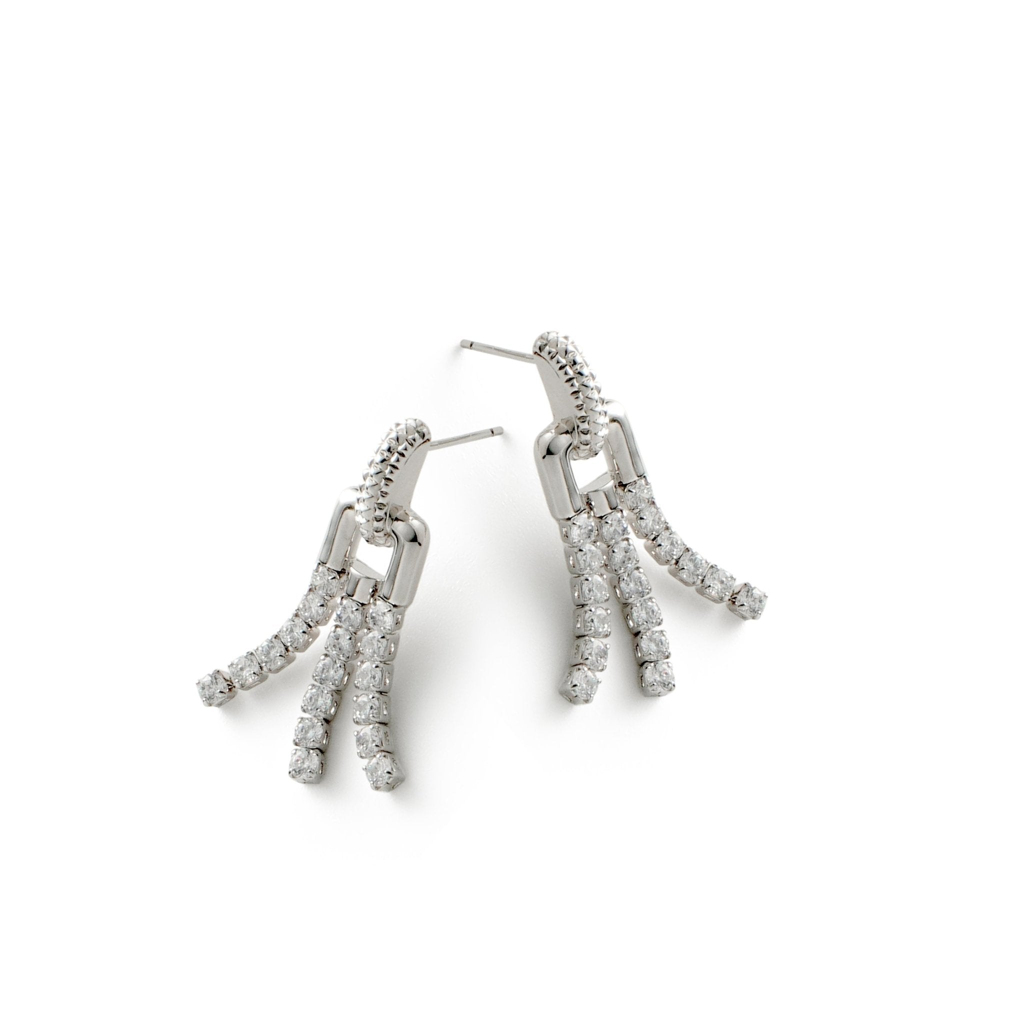 RSNY fringed stud earrings - R2135A
