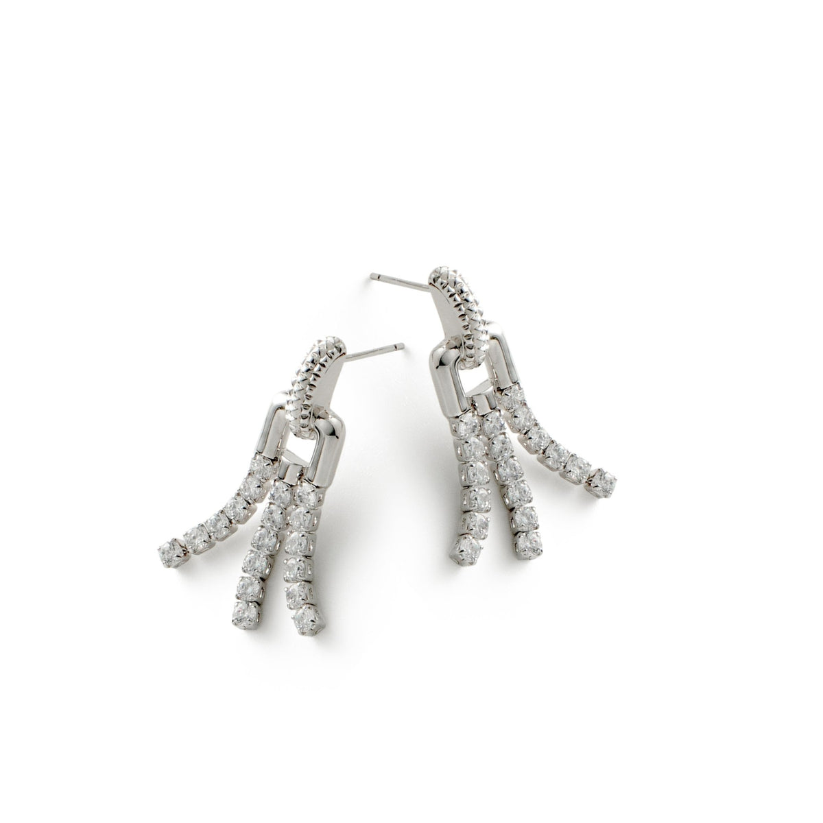 RSNY fringed stud earrings - R2135A