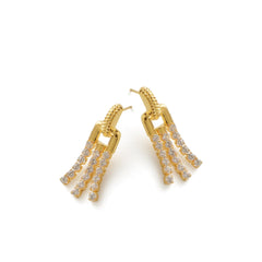 RSNY fringed stud earrings - R2135B