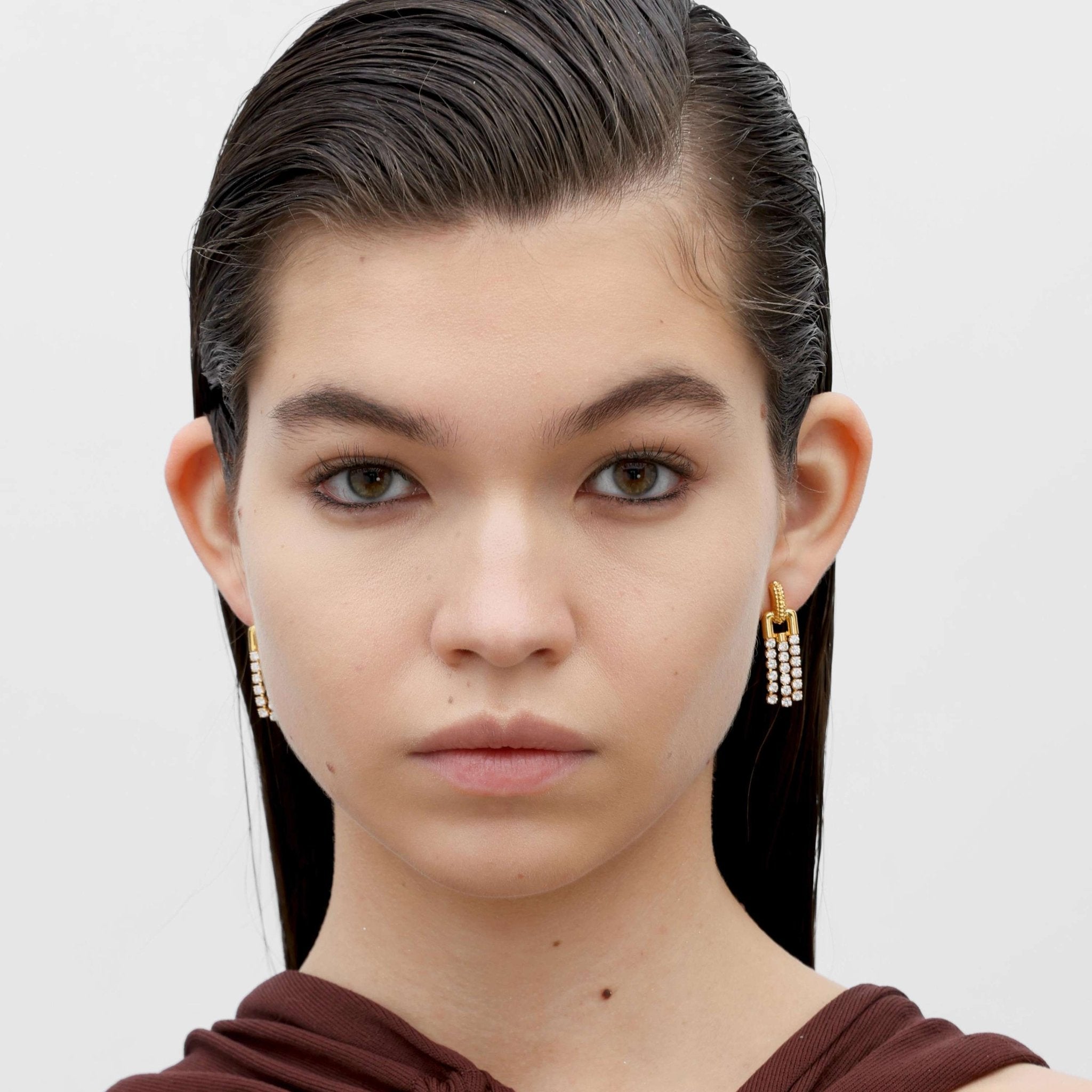 RSNY fringed stud earrings - R2135B