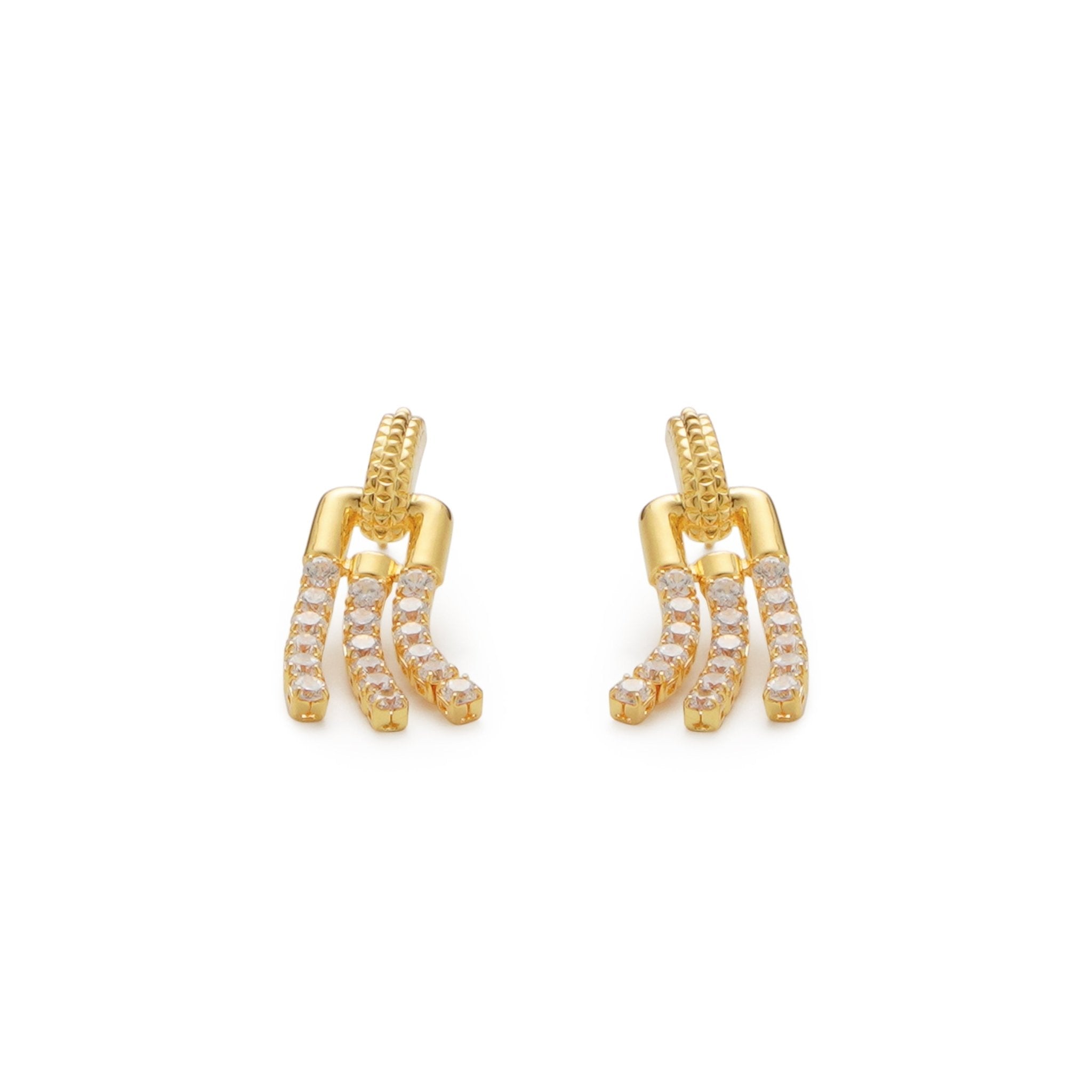 RSNY fringed stud earrings - R2135B