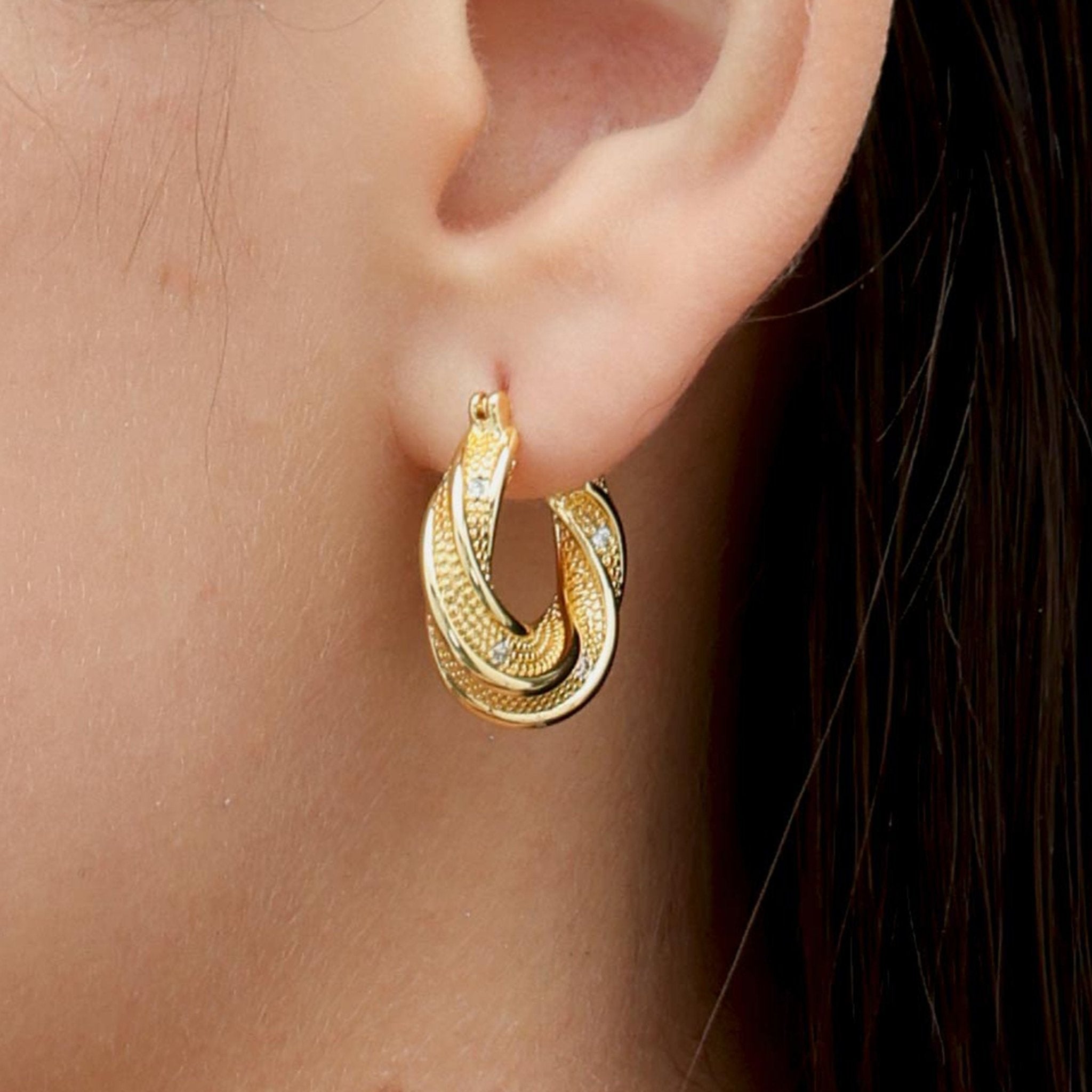 RSNY geometric abstract earrings - R2187B