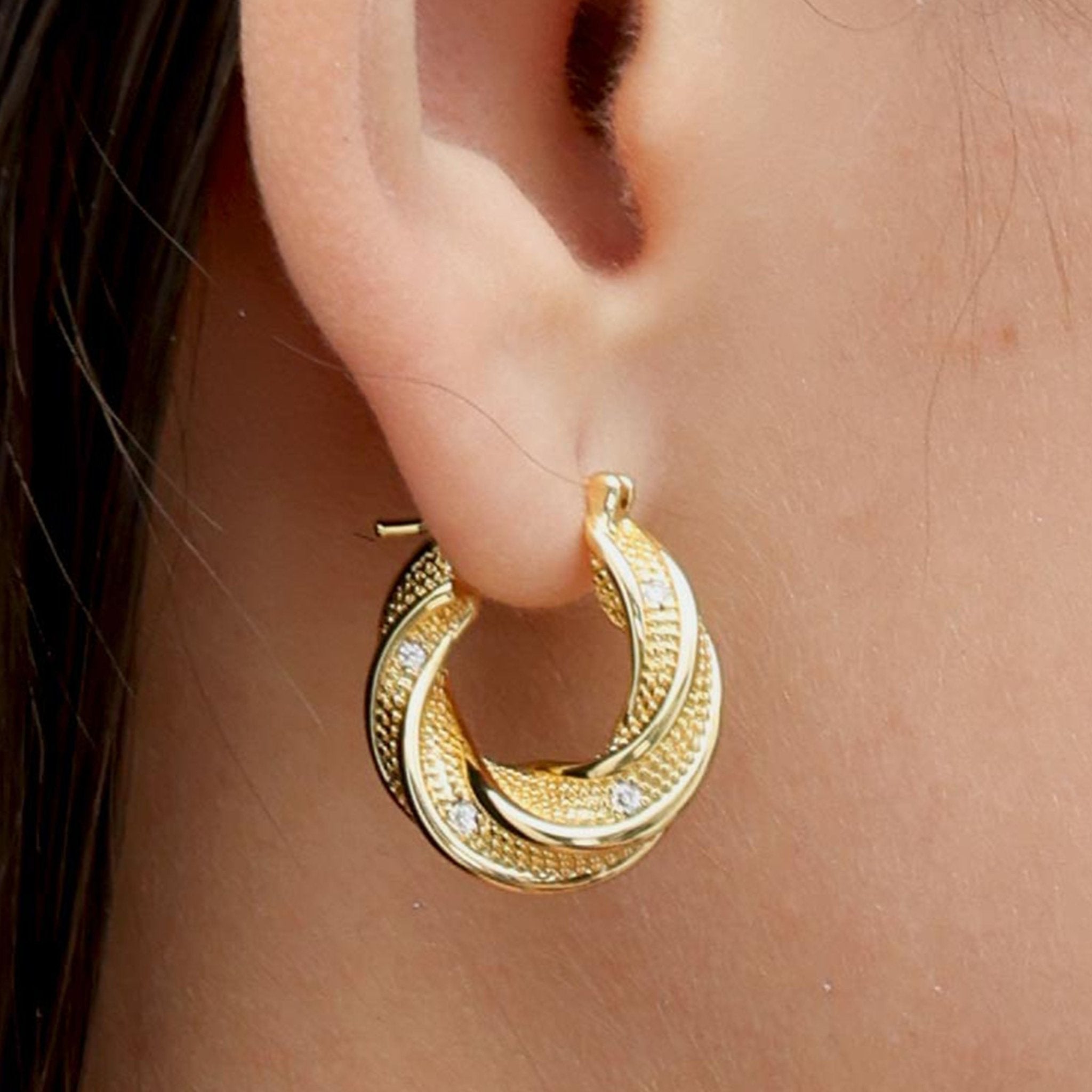 RSNY geometric abstract earrings - R2187B