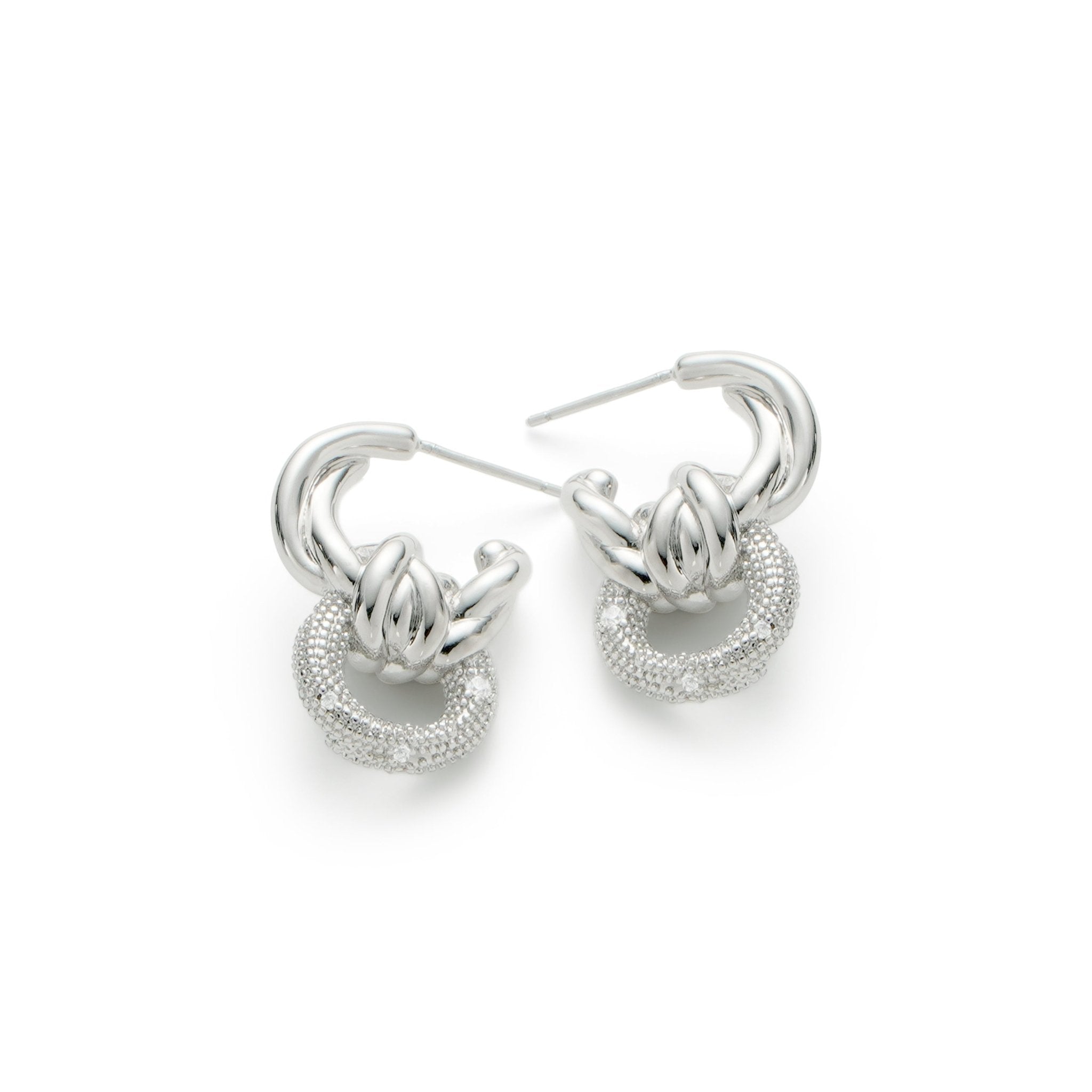 RSNY geometric abstract winding stud earrings - R2186A