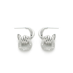 RSNY geometric abstract winding stud earrings - R2186A