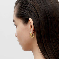 RSNY geometric abstract winding stud earrings - R2186B