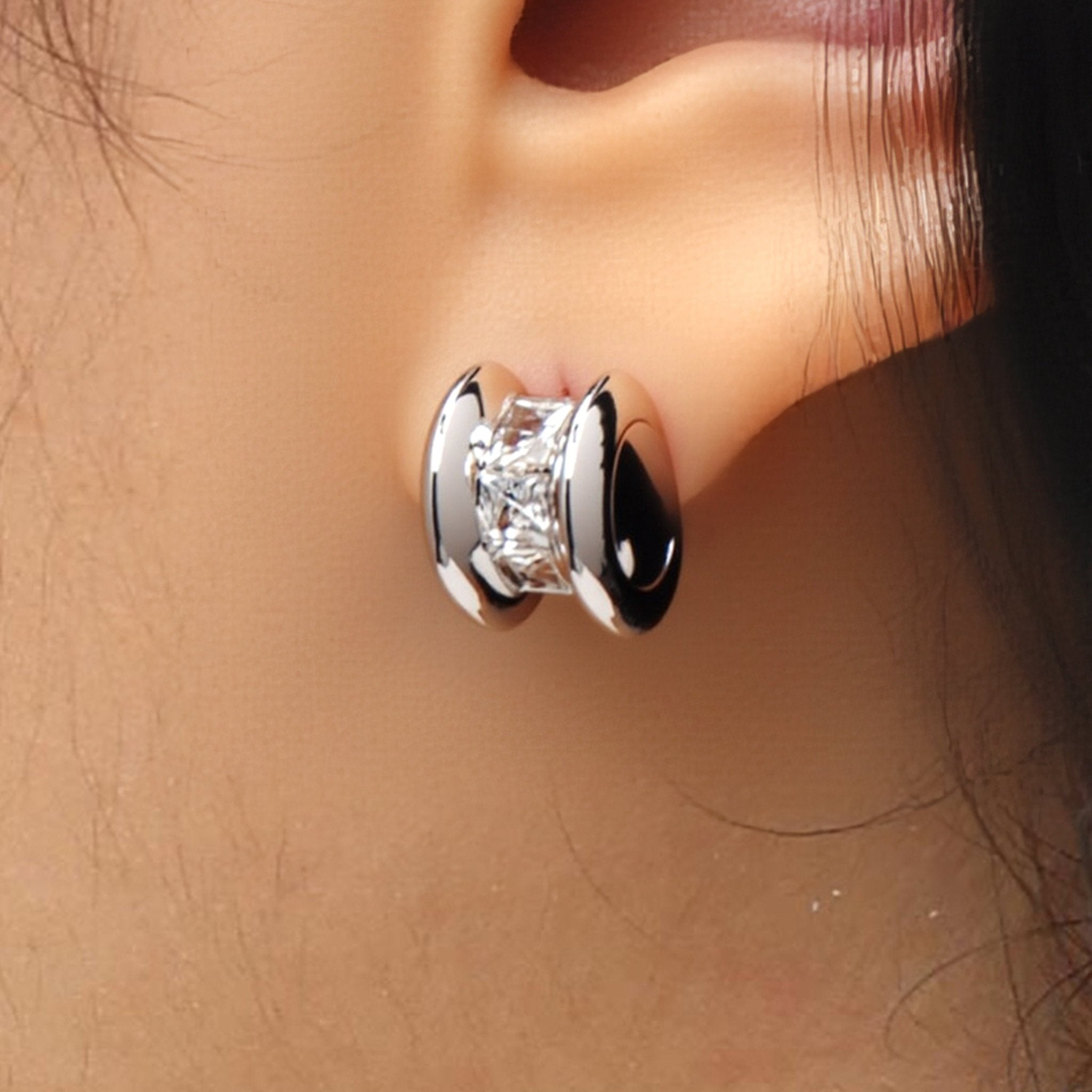 RSNY Geometric Bean Earrings - R2224A