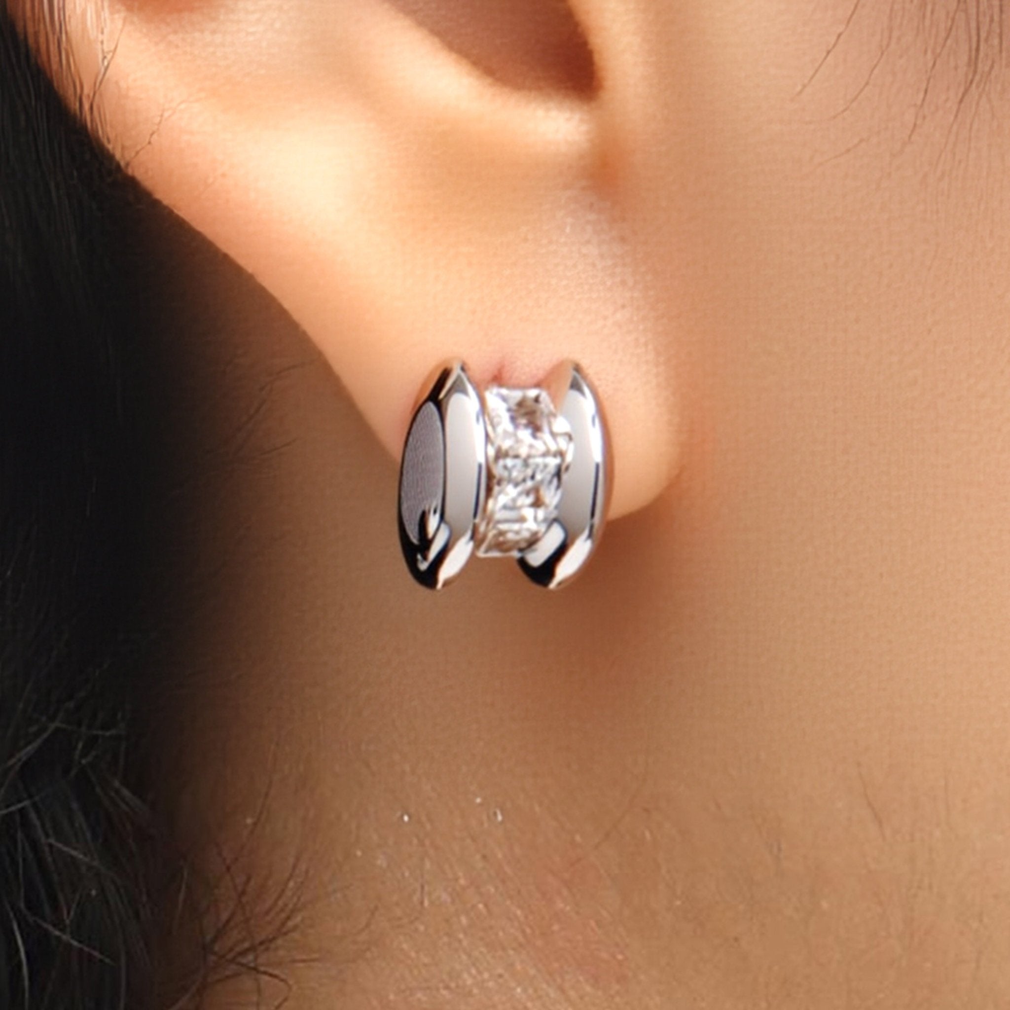 RSNY Geometric Bean Earrings - R2224A