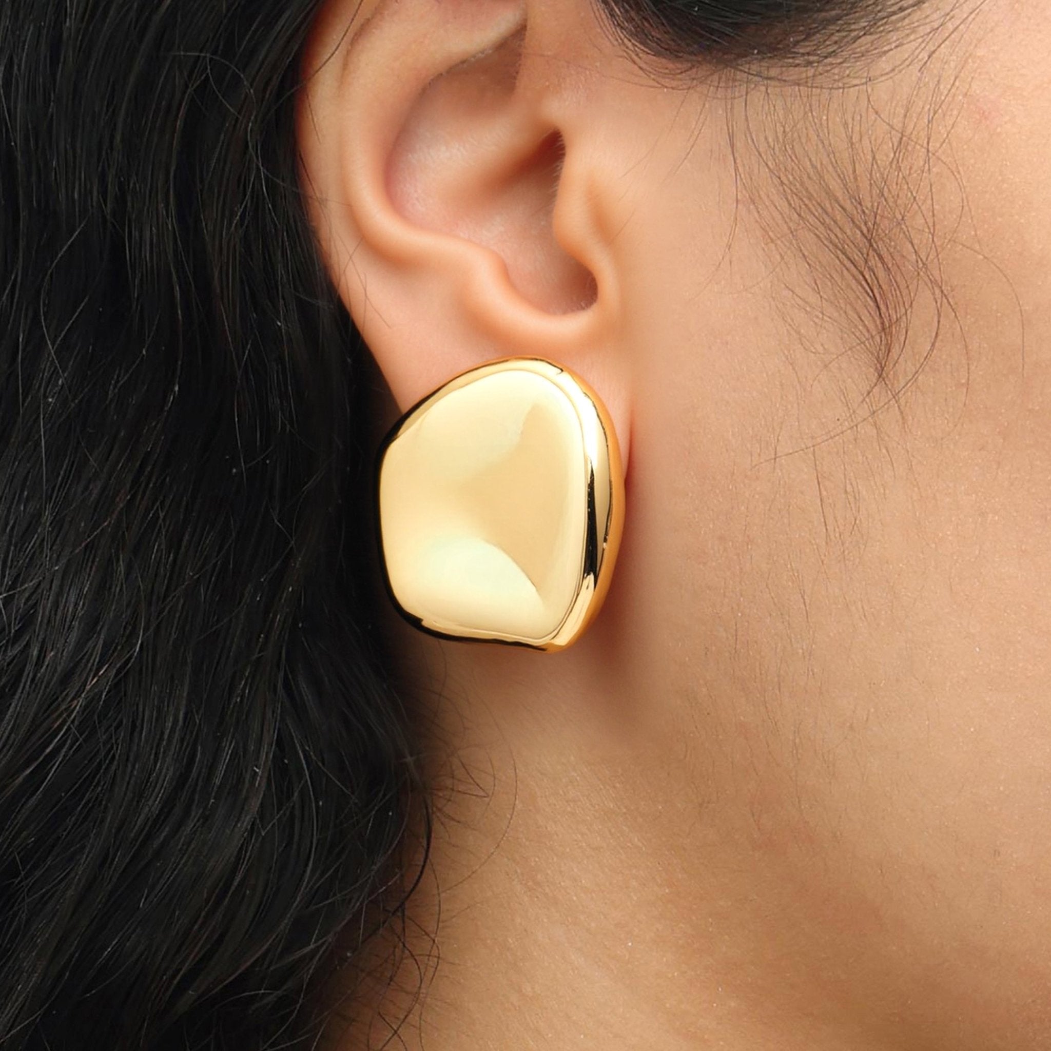 RSNY Geometric Bean Earrings - R2237B