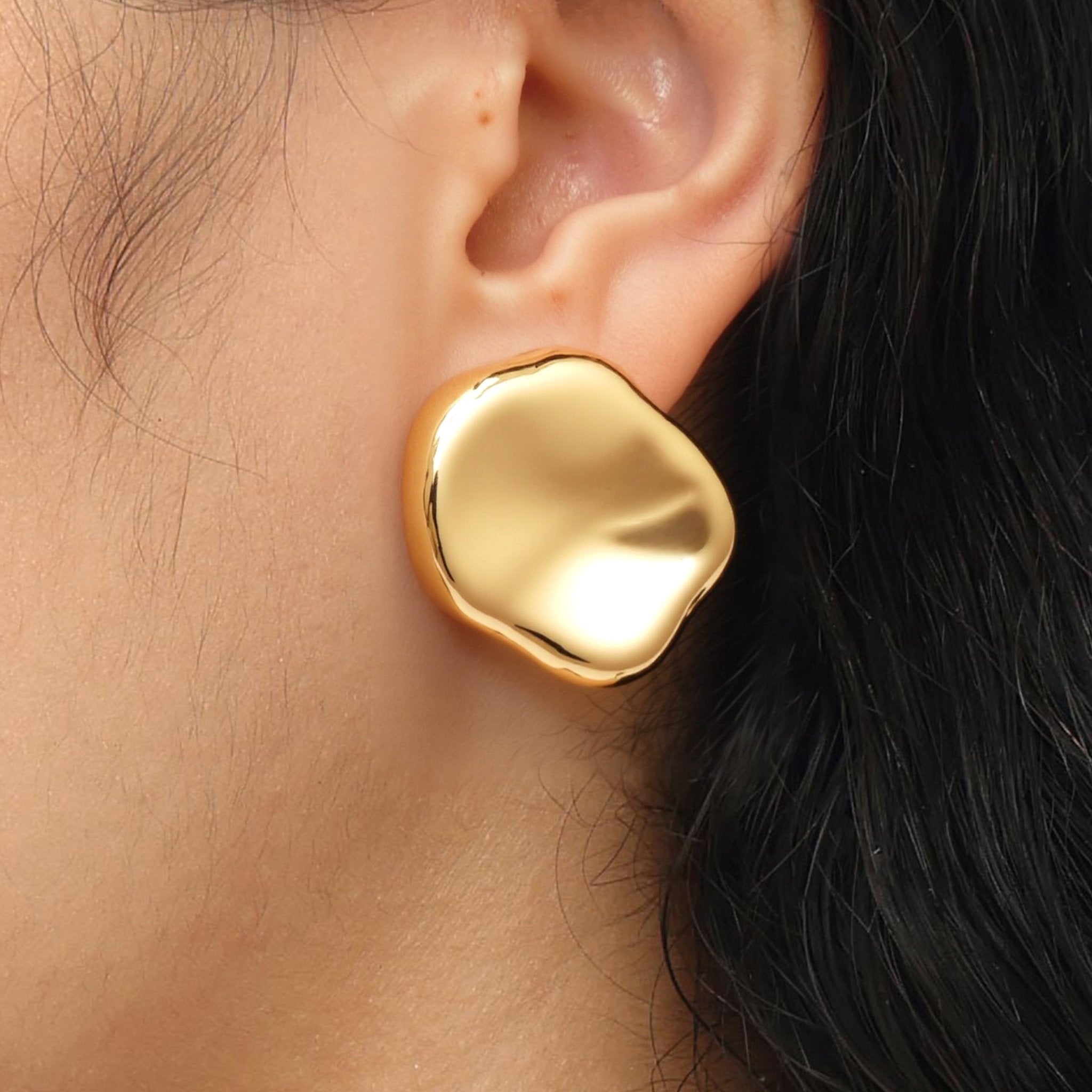 RSNY Geometric Bean Earrings - R2237B