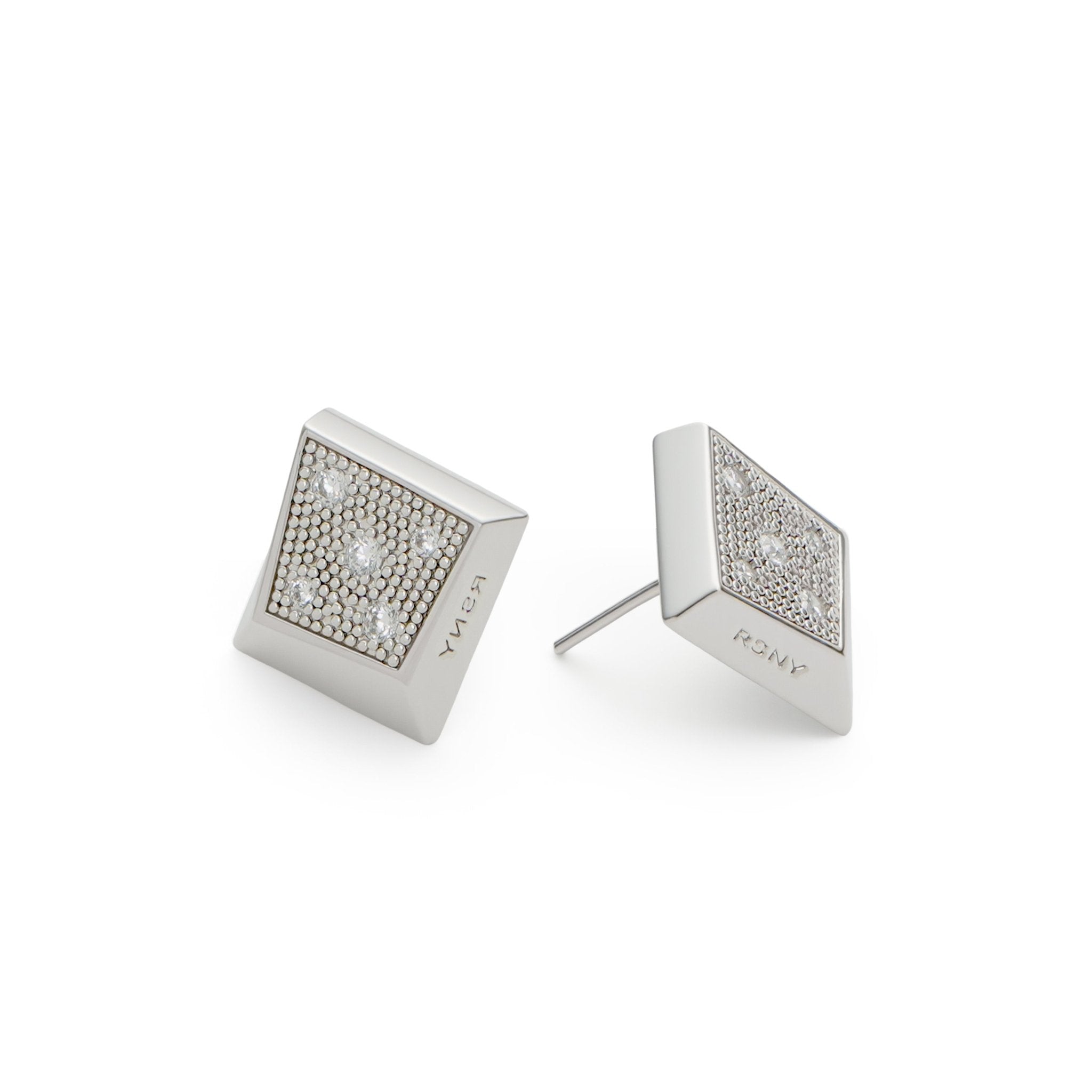 RSNY Geometric Crystal Diamond Earrings - R2216A