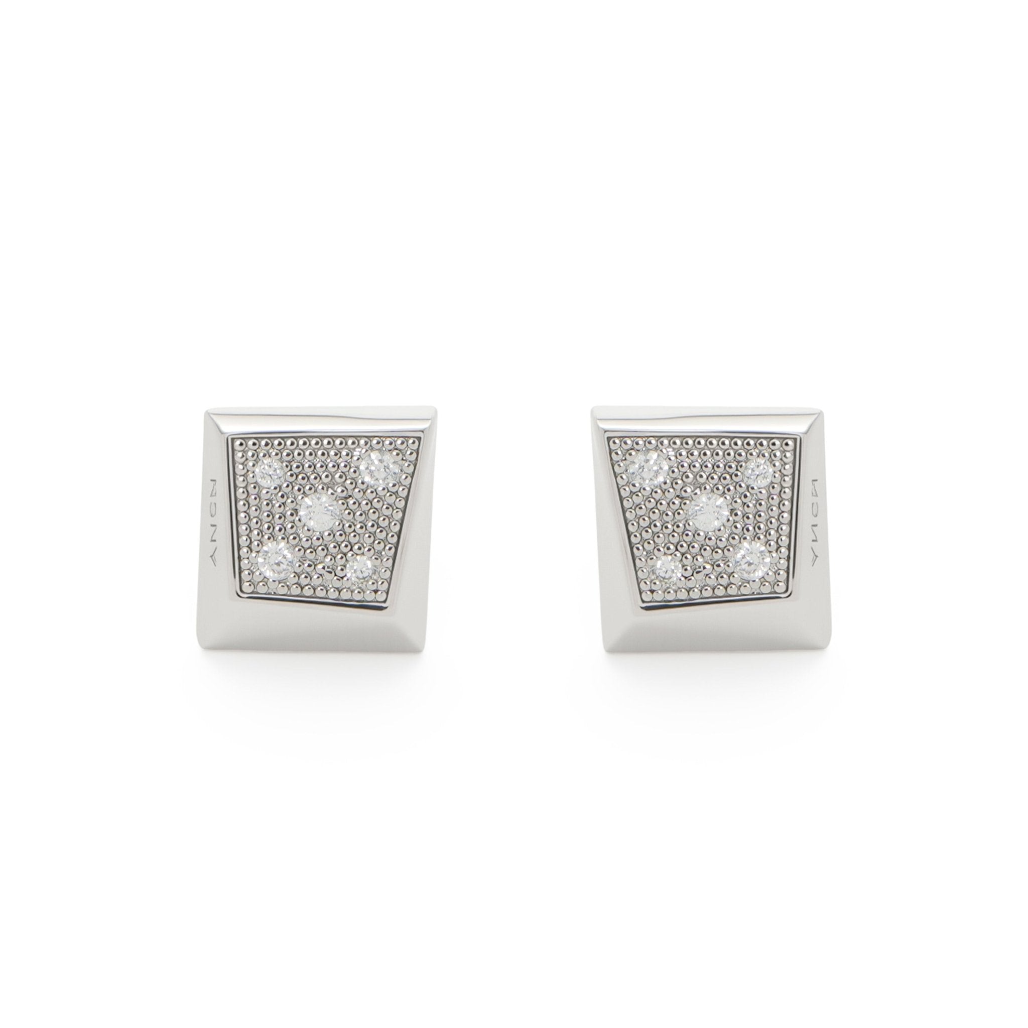 RSNY Geometric Crystal Diamond Earrings - R2216A