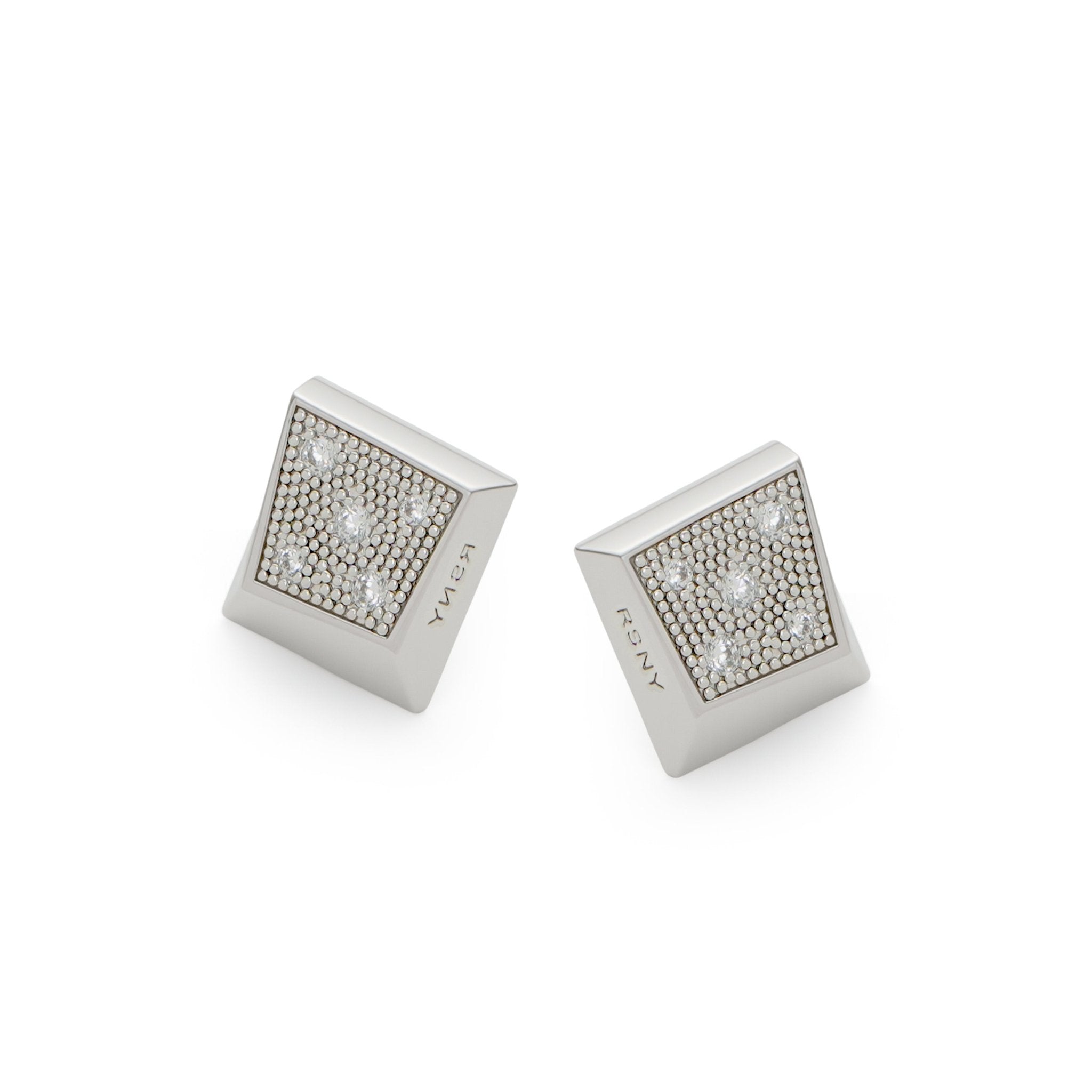 RSNY Geometric Crystal Diamond Earrings - R2216A