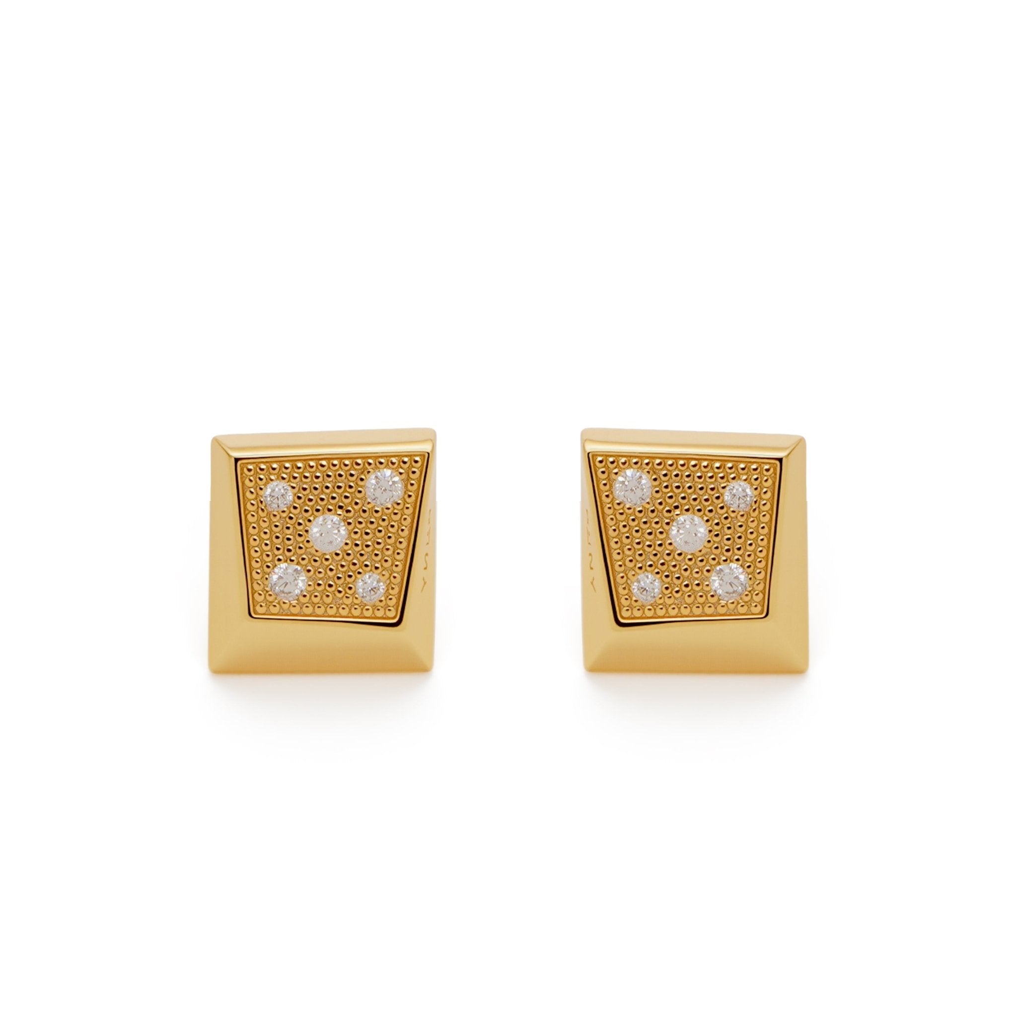 RSNY Geometric Crystal Diamond Earrings - R2216B