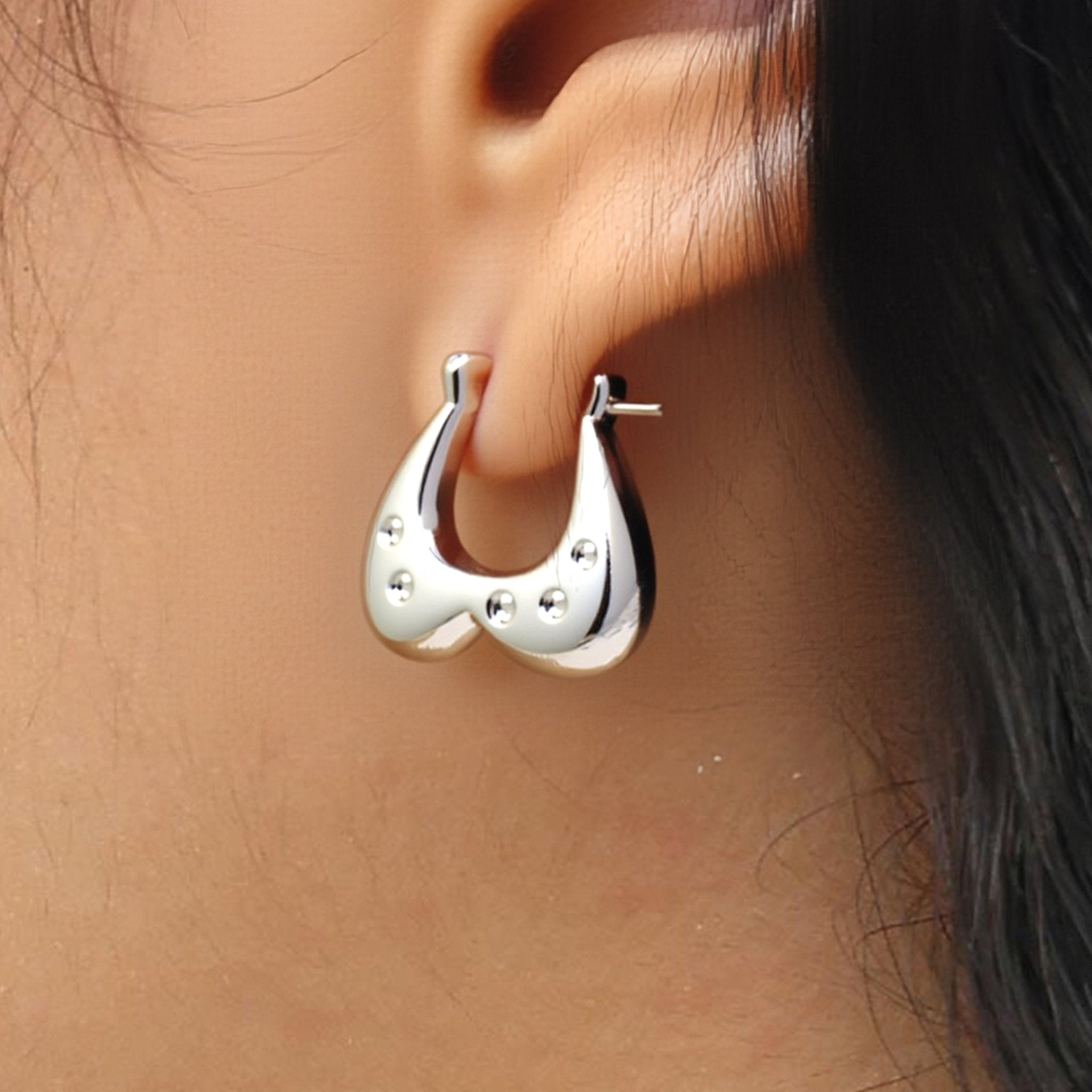 RSNY Geometric Heart Earrings - R2209A