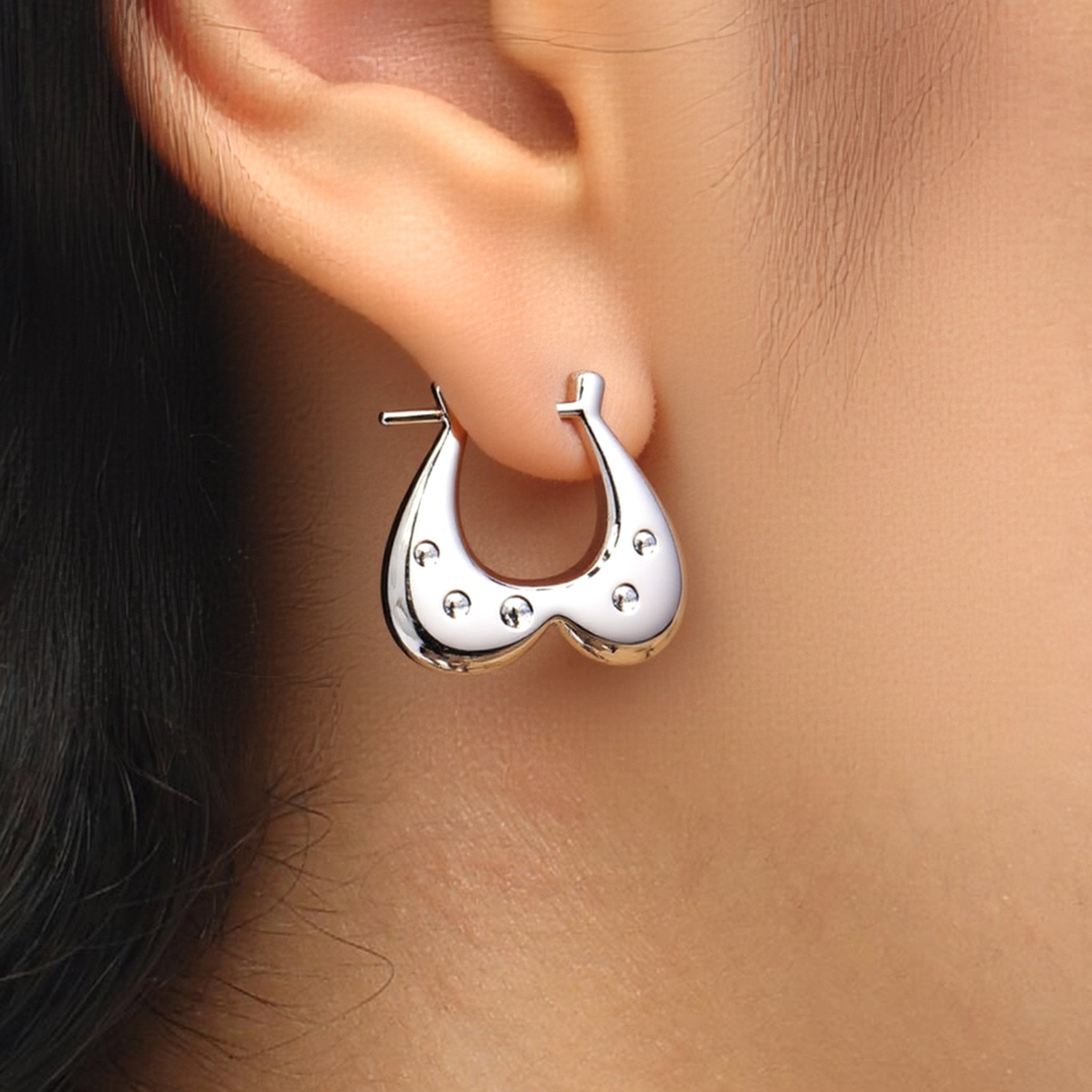 RSNY Geometric Heart Earrings - R2209A