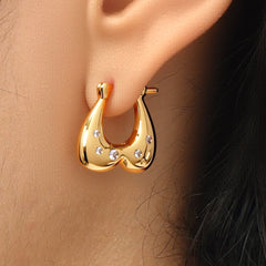 RSNY Geometric Heart Earrings - R2209B