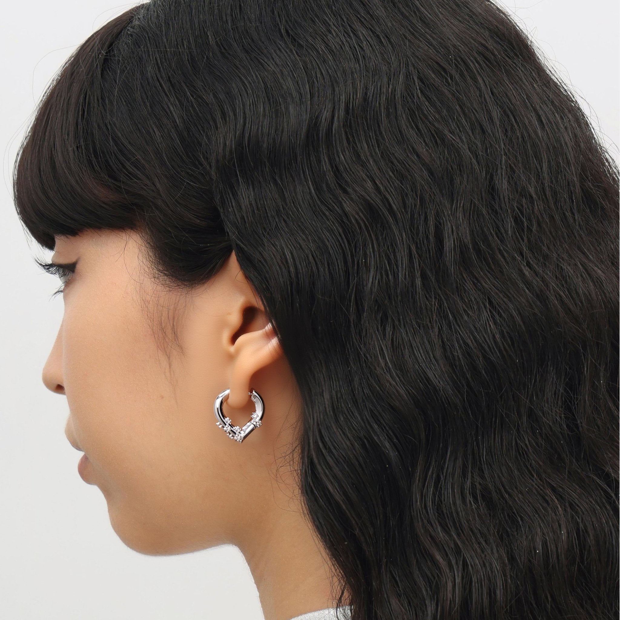 RSNY Geometric Heart Earrings - R2217A