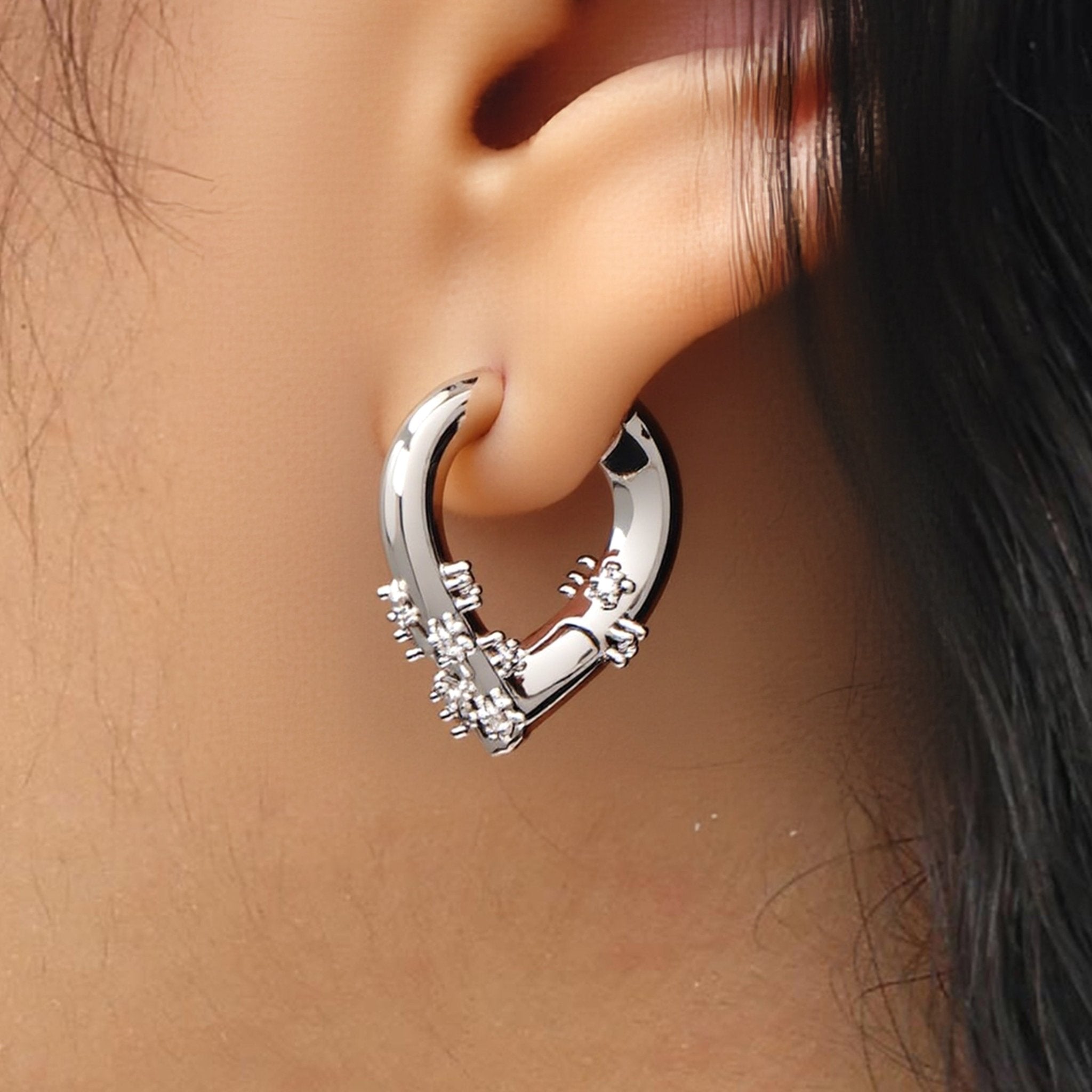 RSNY Geometric Heart Earrings - R2217A