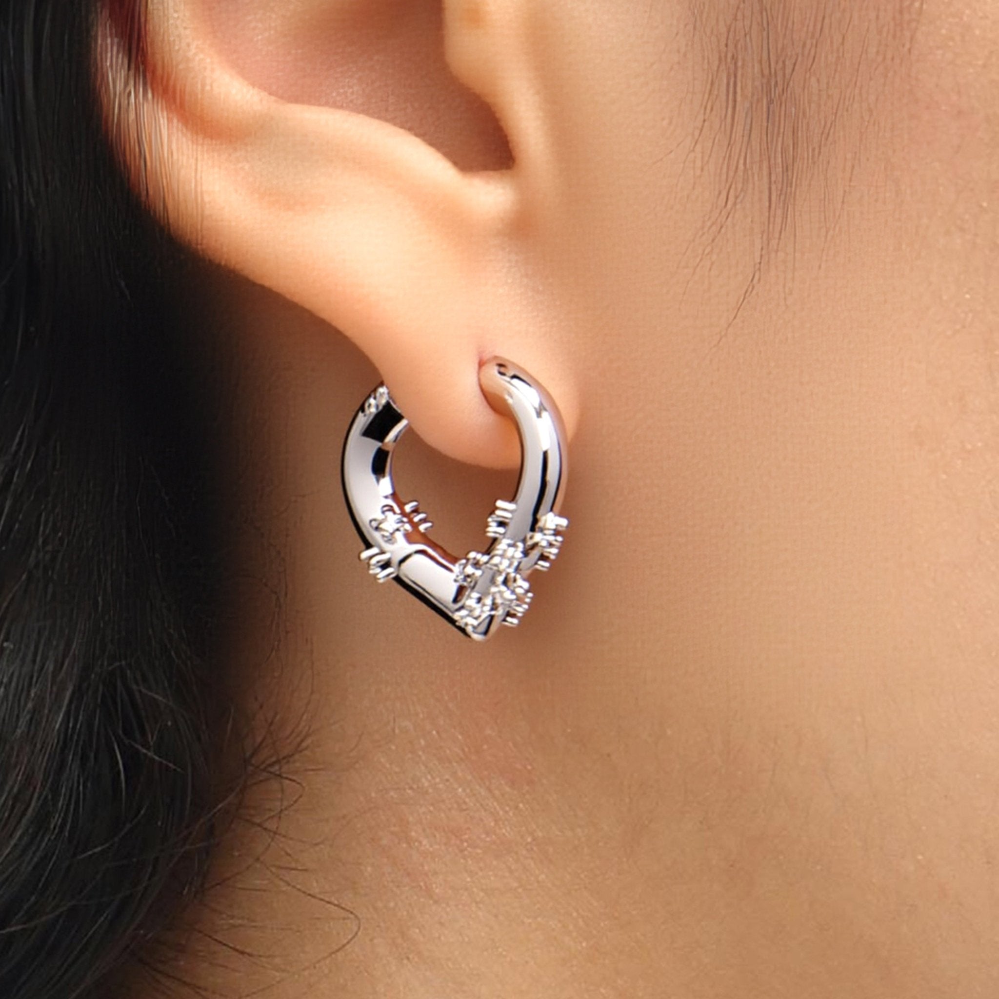 RSNY Geometric Heart Earrings - R2217A