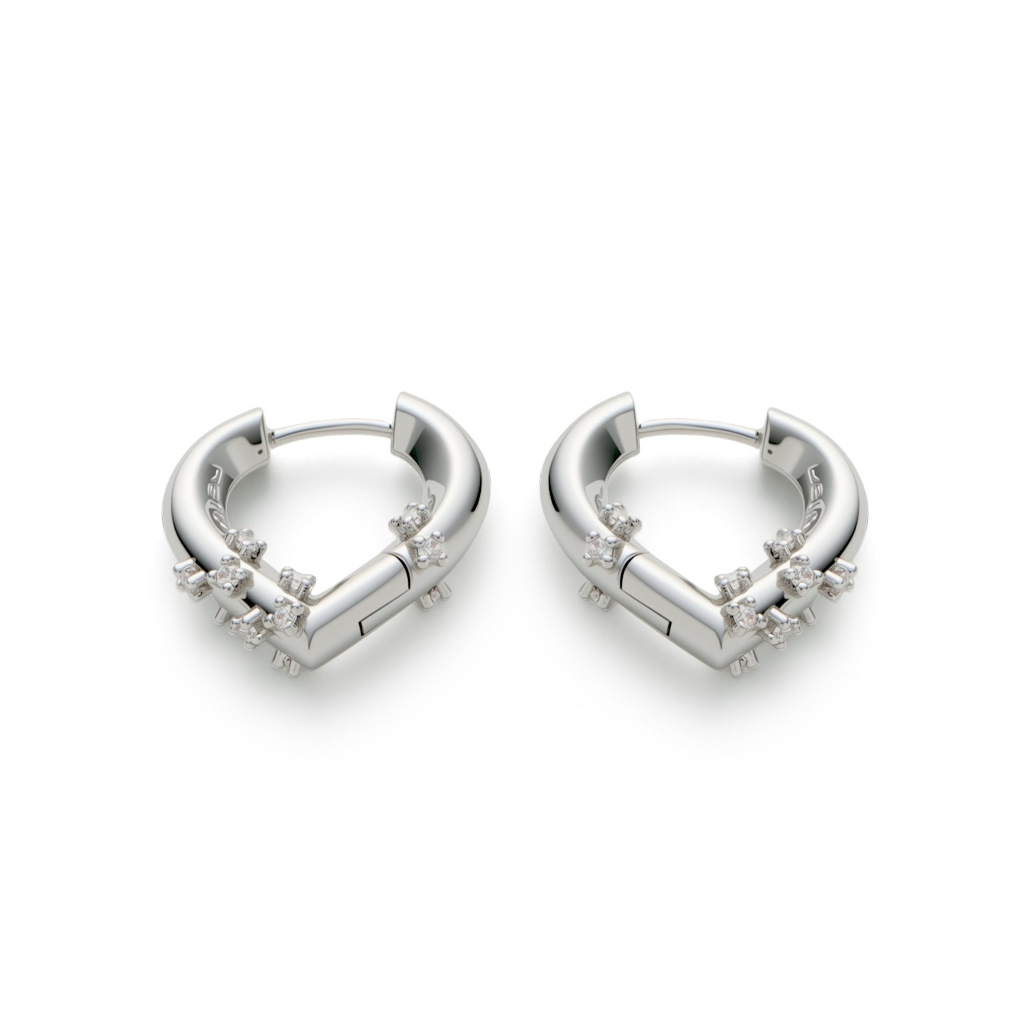 RSNY Geometric Heart Earrings - R2217A