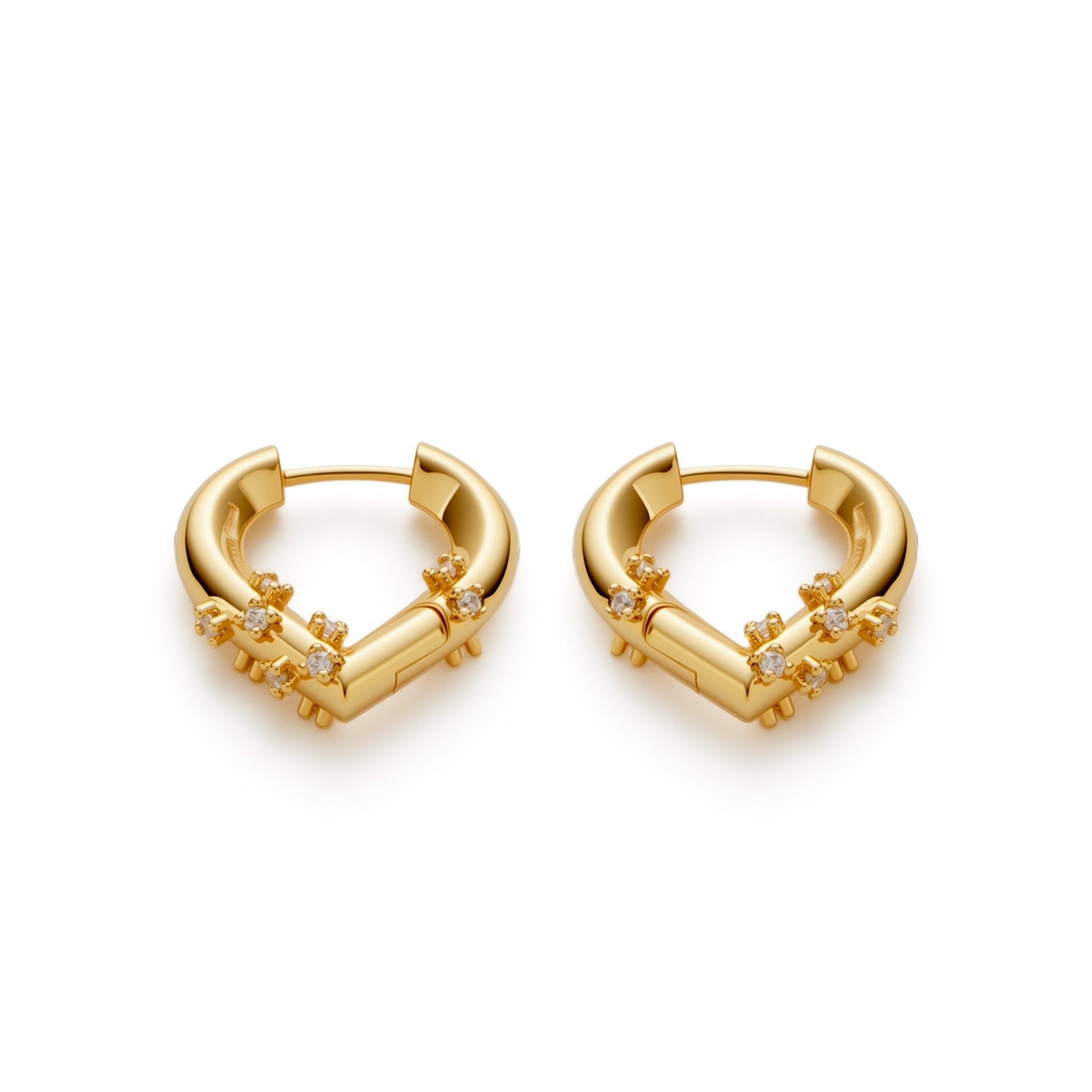 RSNY Geometric Heart Earrings - R2217B