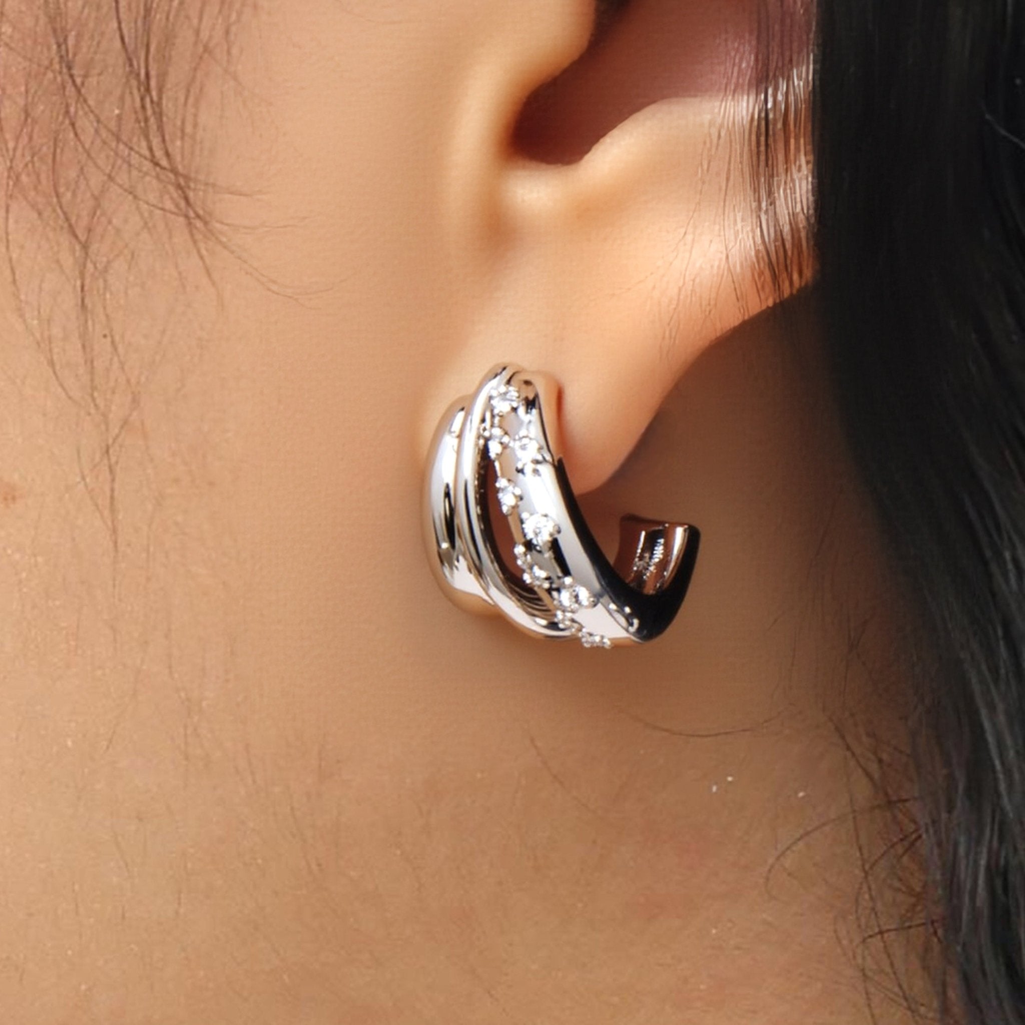 RSNY Geometric Line Earrings - R2220A