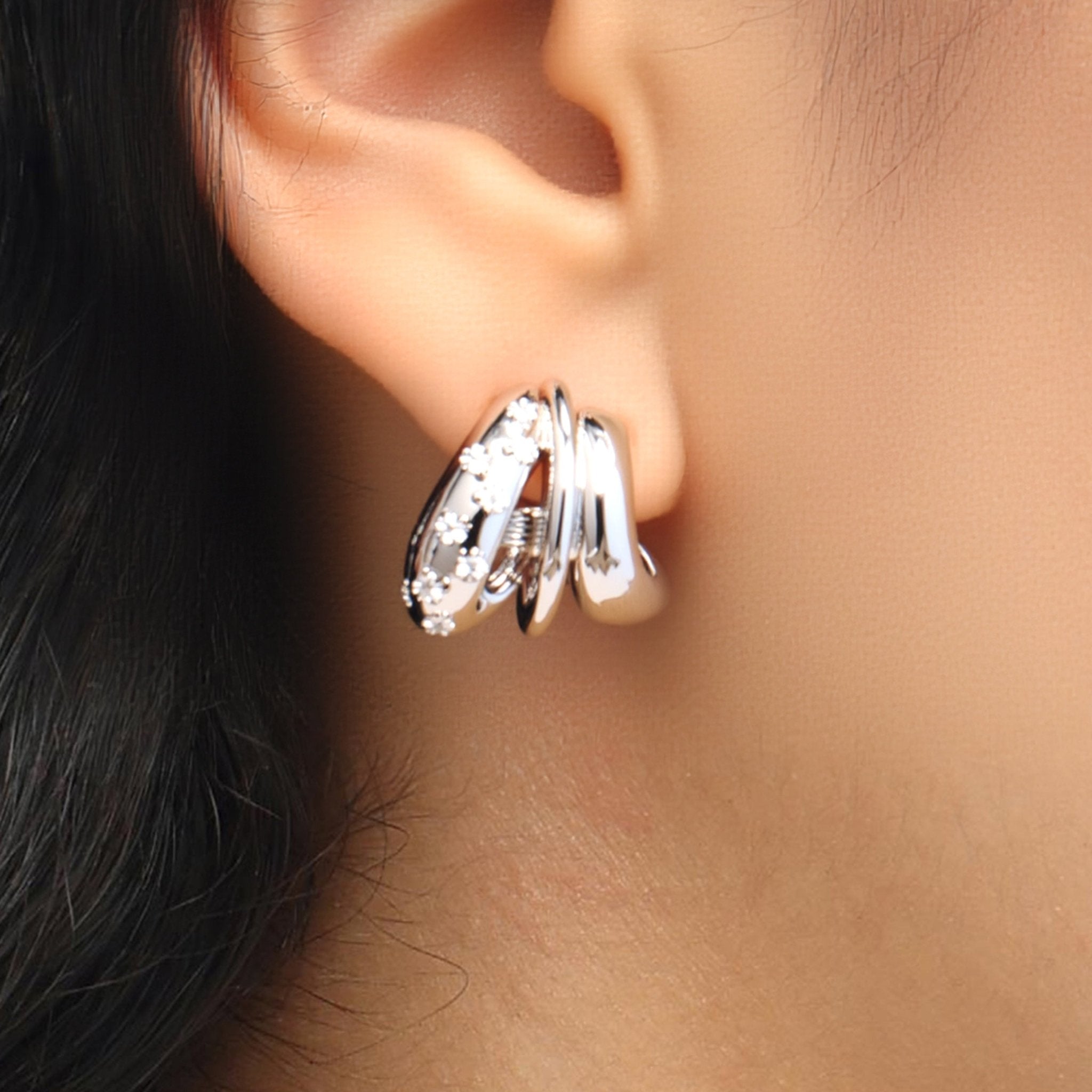 RSNY Geometric Line Earrings - R2220A