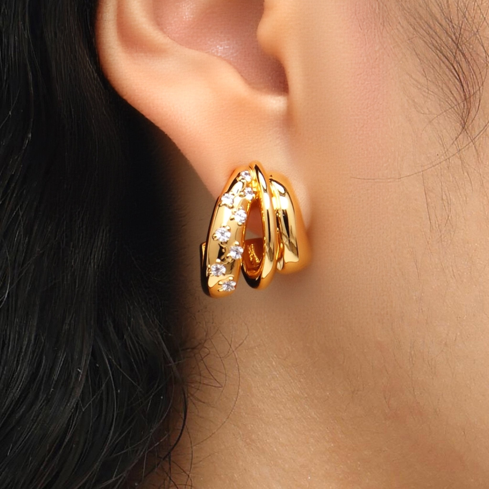 RSNY Geometric Line Earrings - R2220B