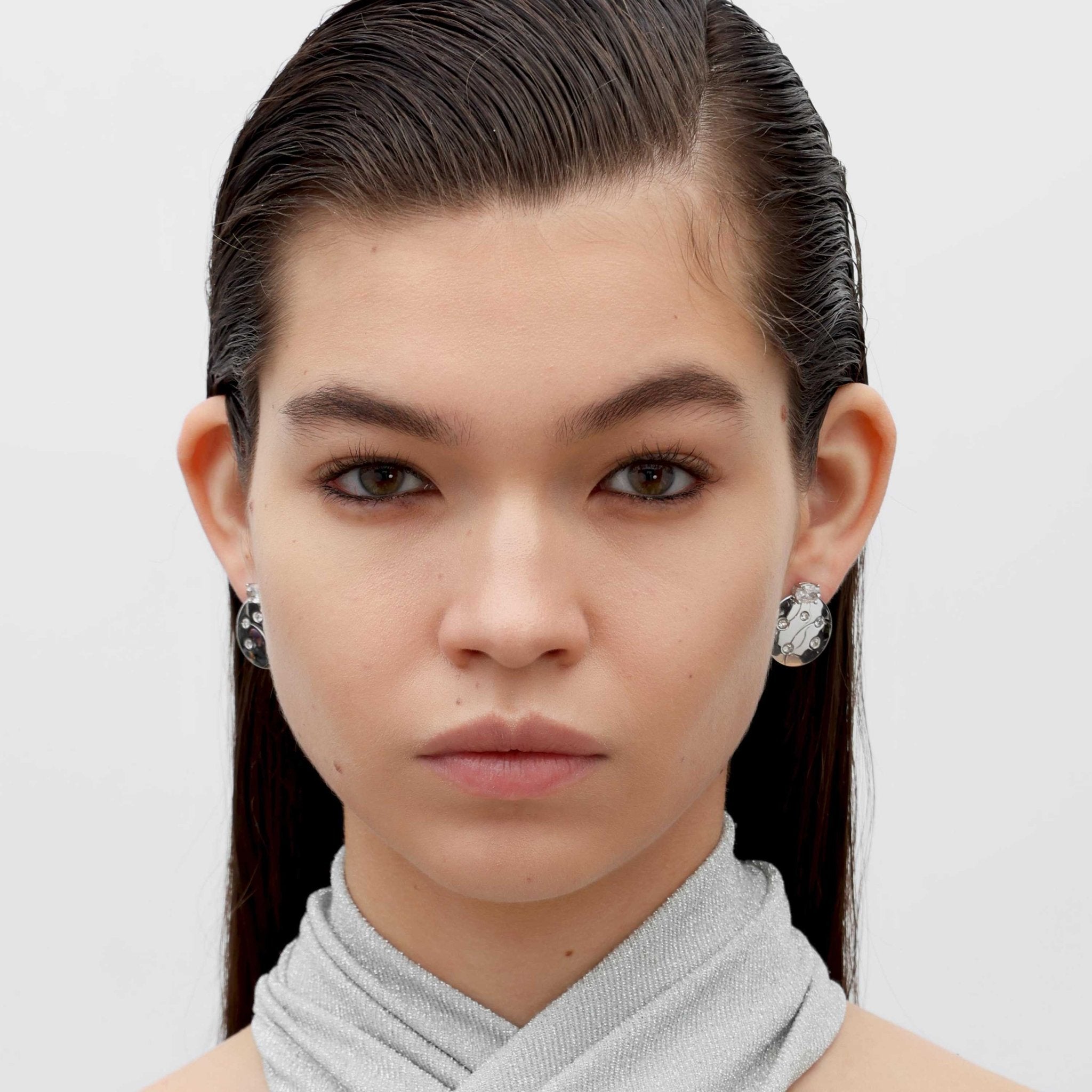 RSNY geometric line stud earrings - R2126A