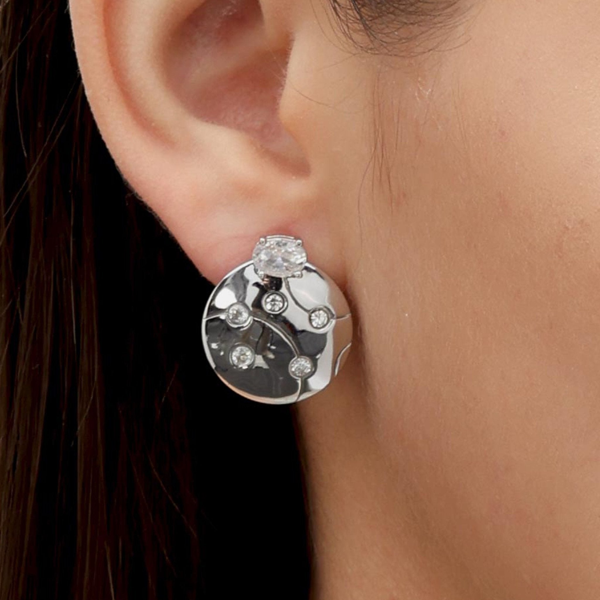 RSNY geometric line stud earrings - R2126A