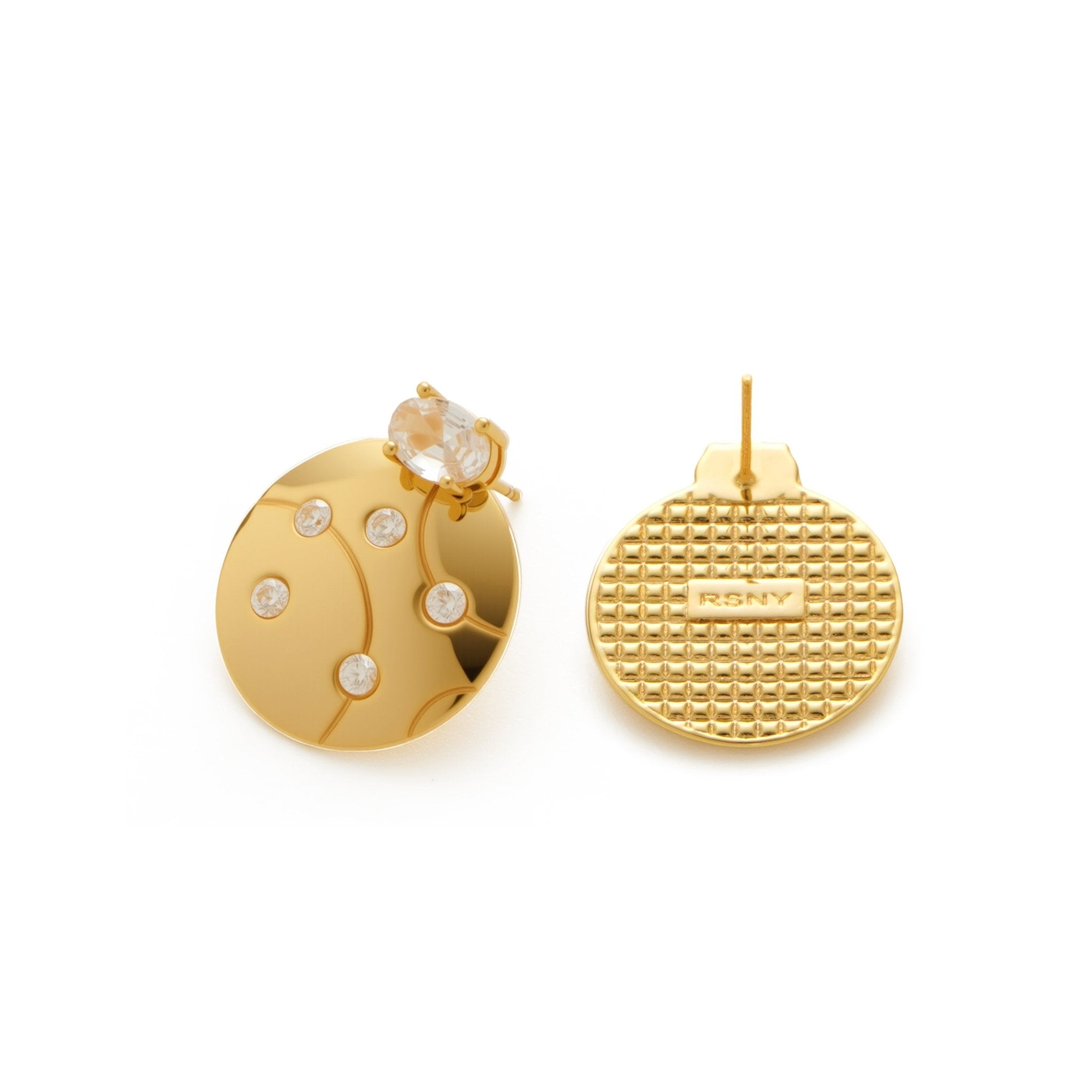 RSNY geometric line stud earrings - R2126B