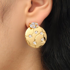 RSNY geometric line stud earrings - R2126B