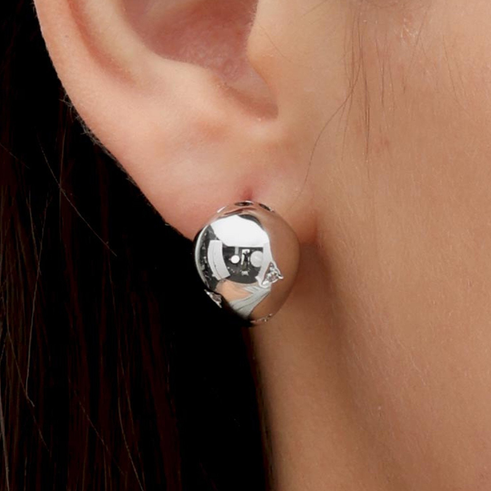 RSNY geometric streamlined earrings - R2160A