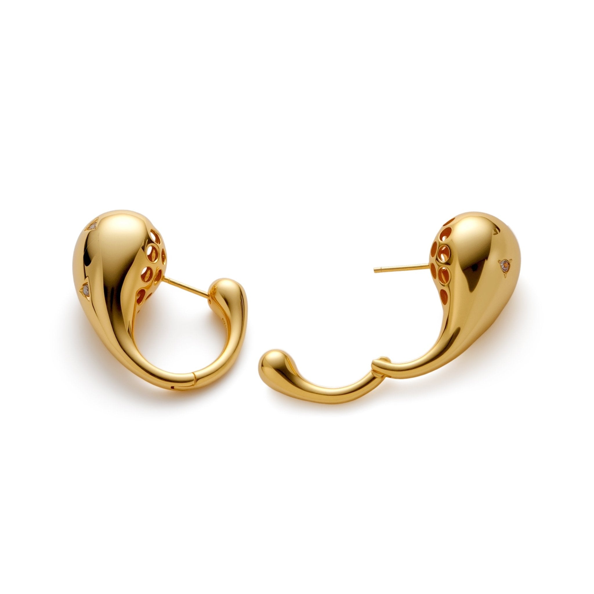 RSNY geometric streamlined earrings - R2160B