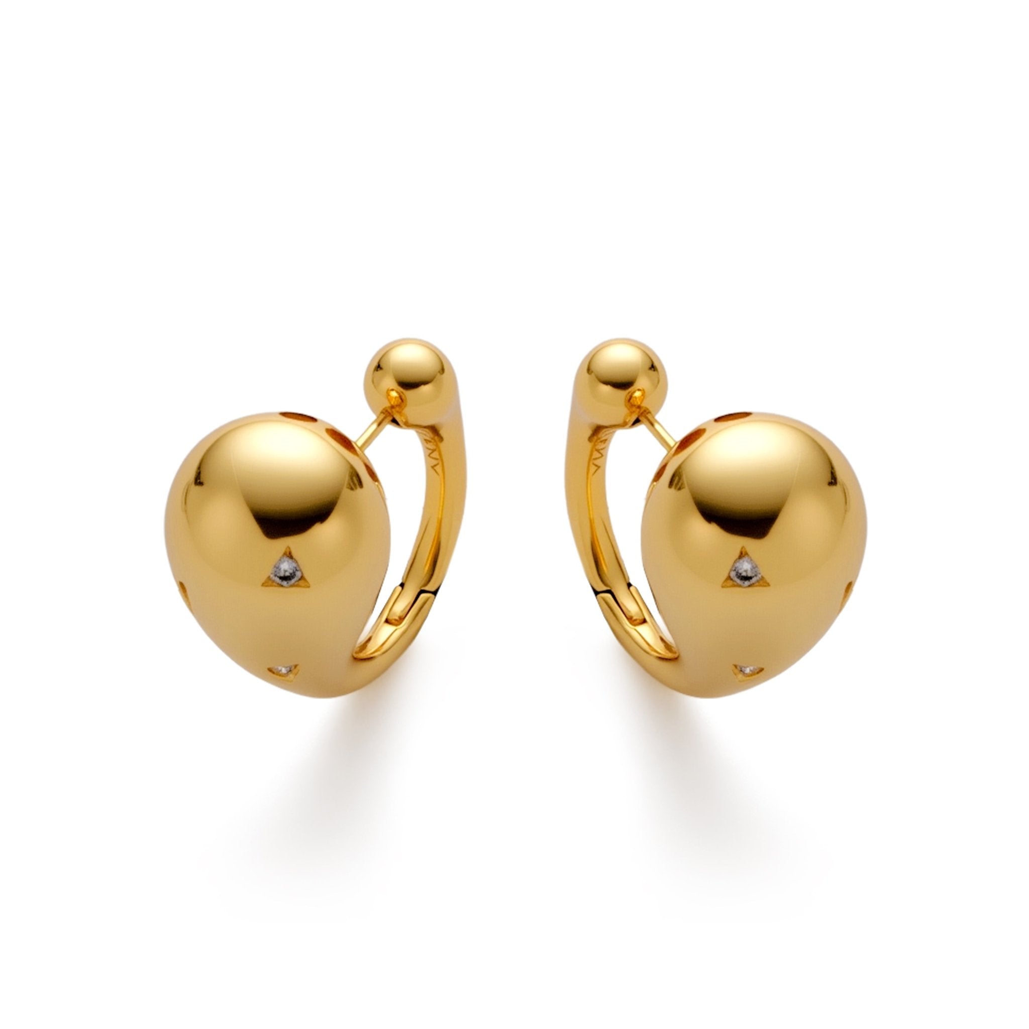 RSNY geometric streamlined earrings - R2160B